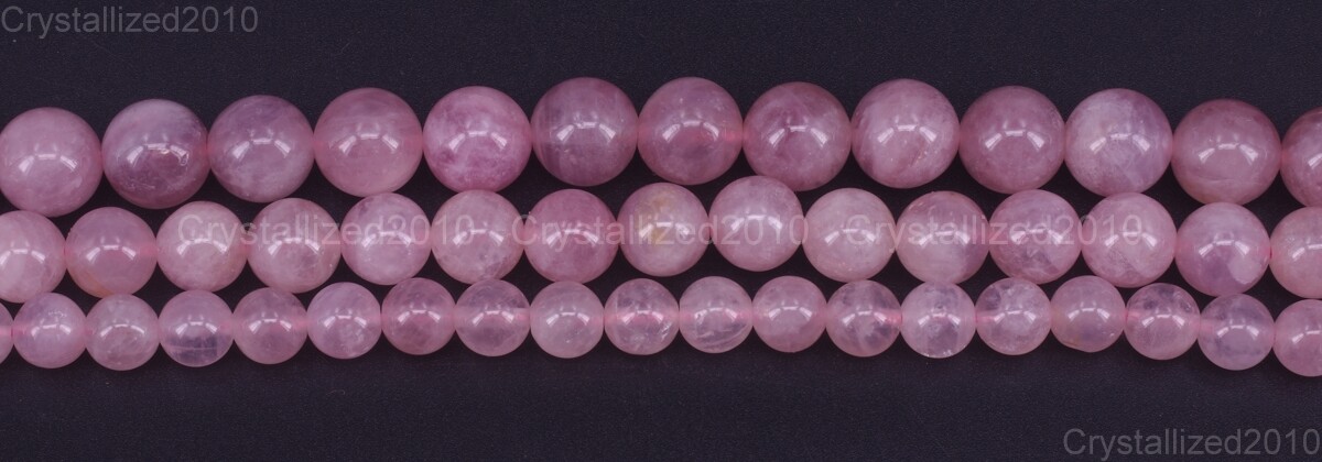 AA Natural Purple Madagascar Rose Quartz Gemstone Round Beads 6mm 8mm 10mm 15.5″