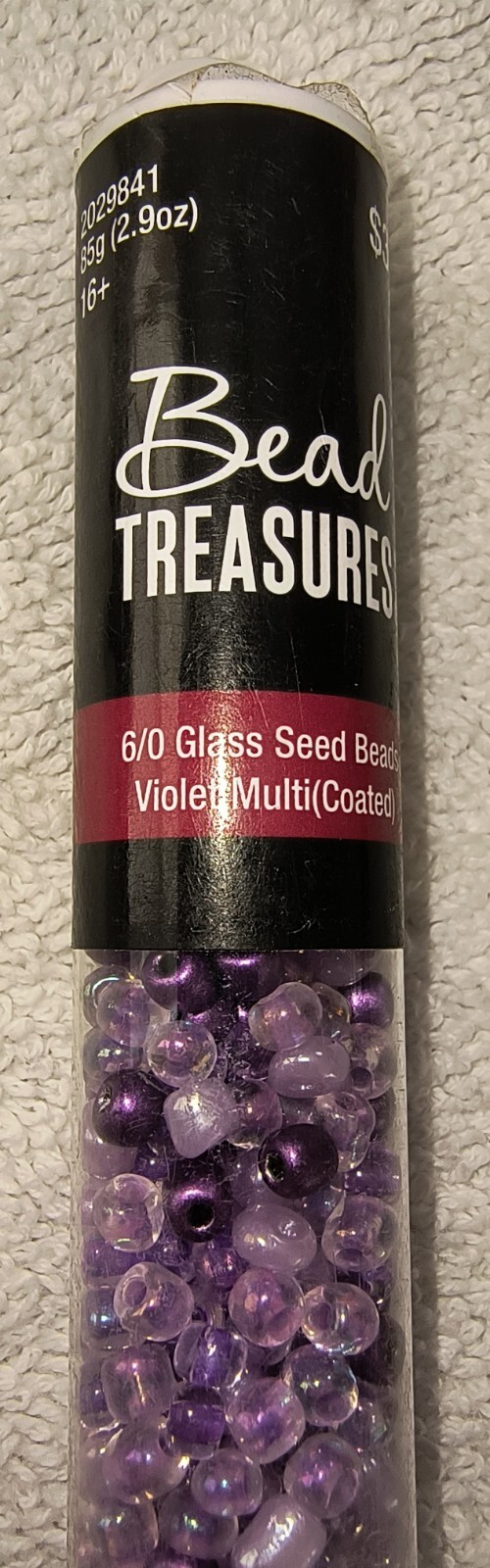 Bead Treasures 2014 Glass Seed Beads 6/0 Violet Multi ( Coated )2.9 OZ./85G