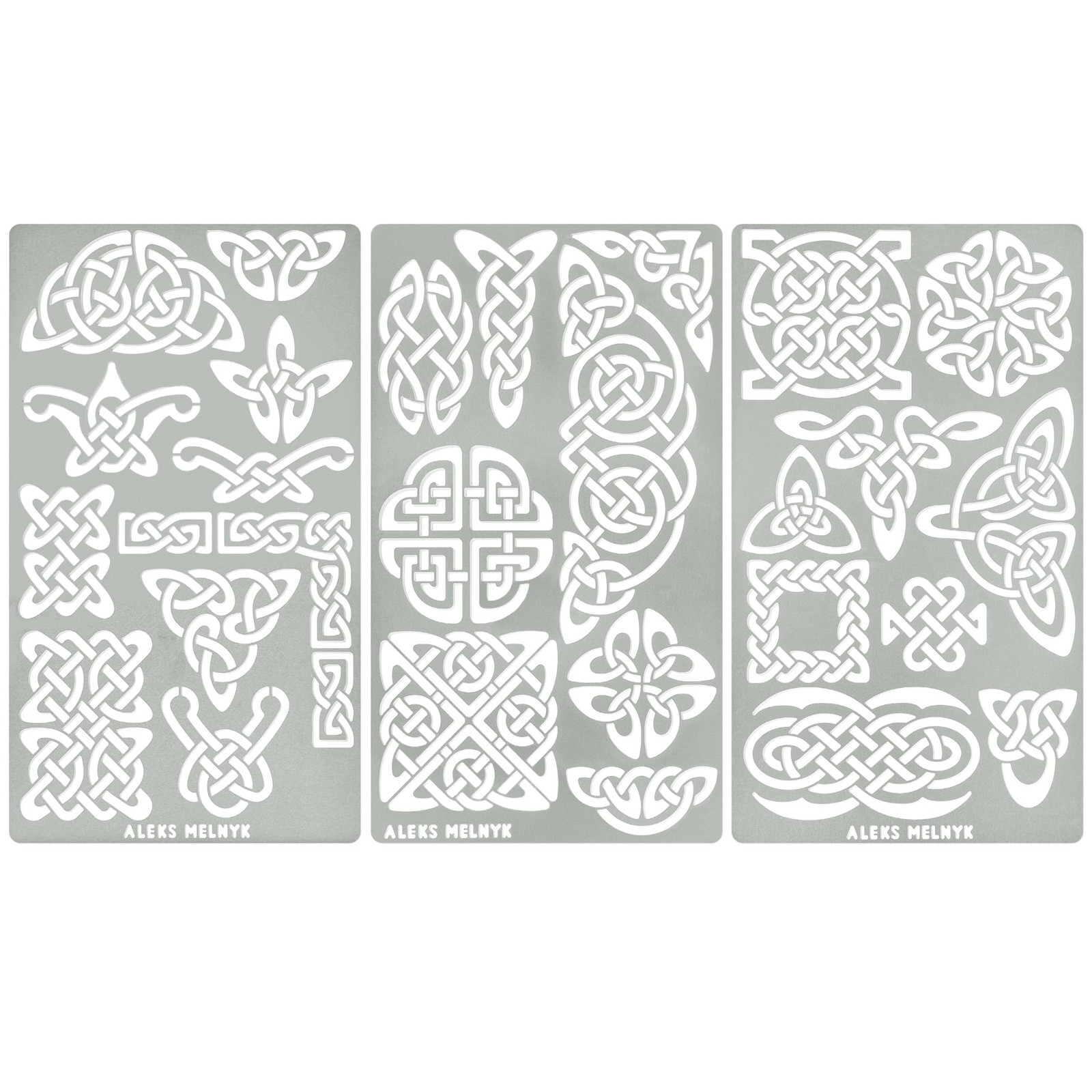No.37 Metal Journal Stencils, Pyrography Celtic Patterns, Celtic Knot, Viking…