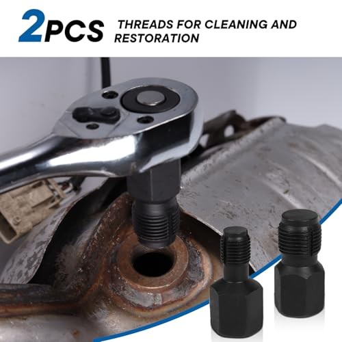 O2 Oxygen Sensor Socket Thread Chaser Set, Automotive O2 1/2*3/8*7/8 5pcs