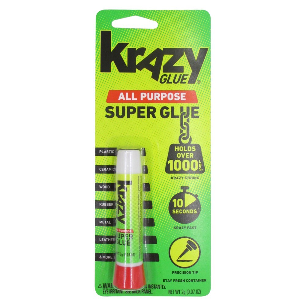 Krazy Glue All Purpose Super Glue, Tube 2g (Pack of 6)