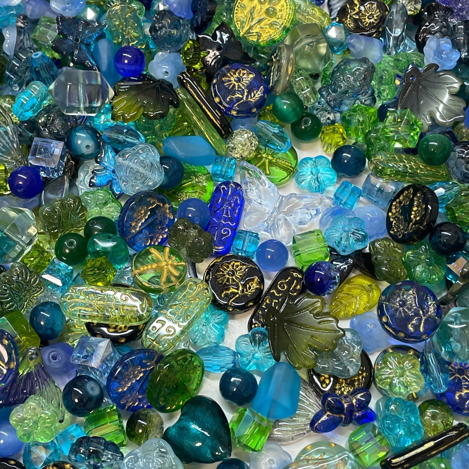 100g Handmade Glass Beads for Jewelry Making – 200 Mixed Styles Assortment