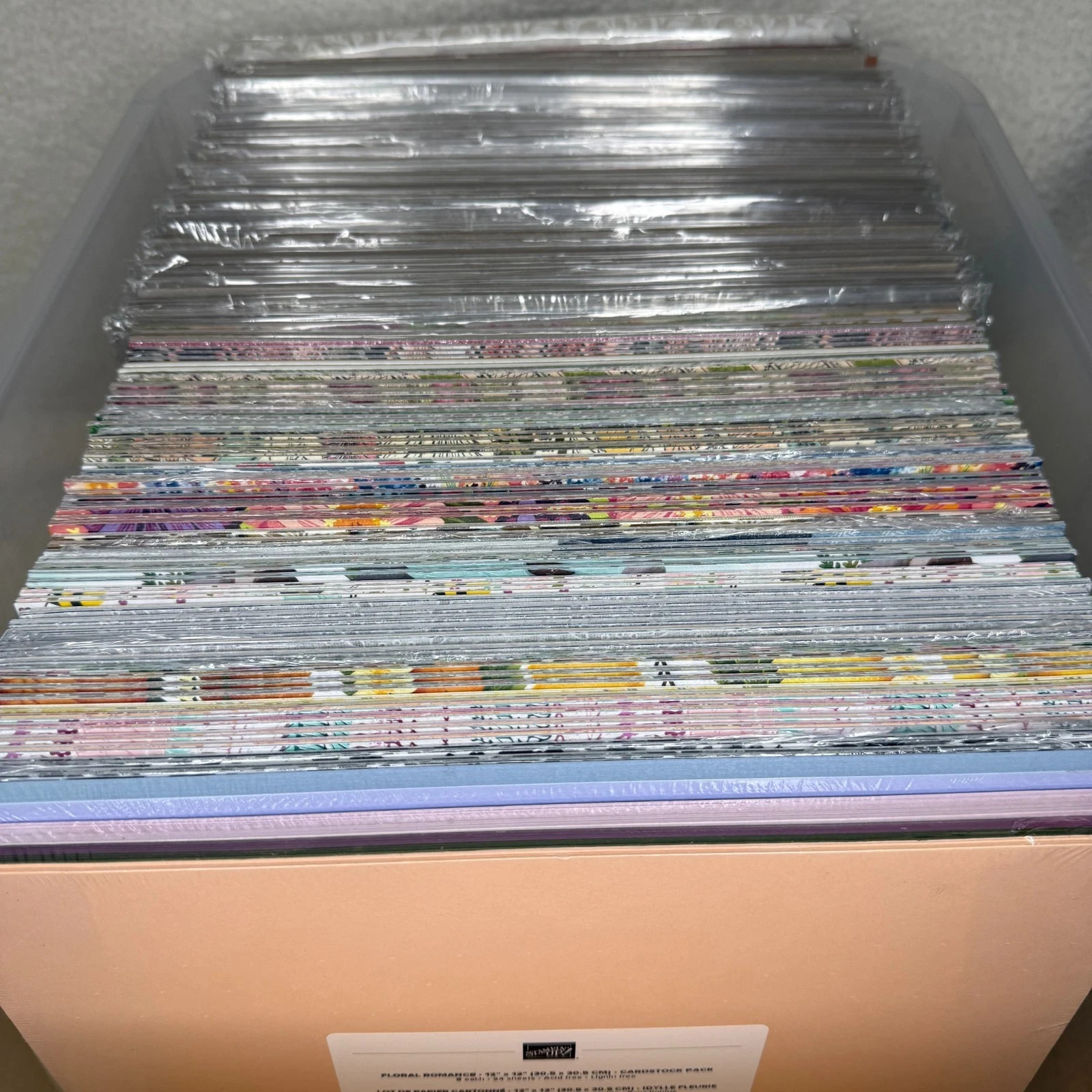 Stampin Up 12 x 12 DSP Lot of 100 Mix of Themes Designs Colors Double Side NEW