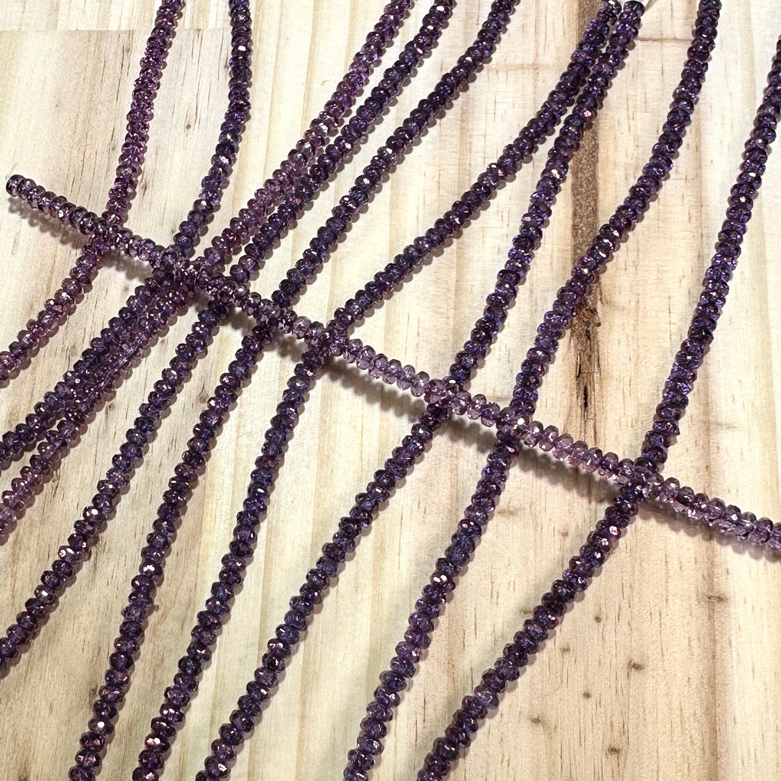 Czech Glass Rondelle Spacer Beads 2.5x4mm Purple Luster tire/donut 72pcs J865