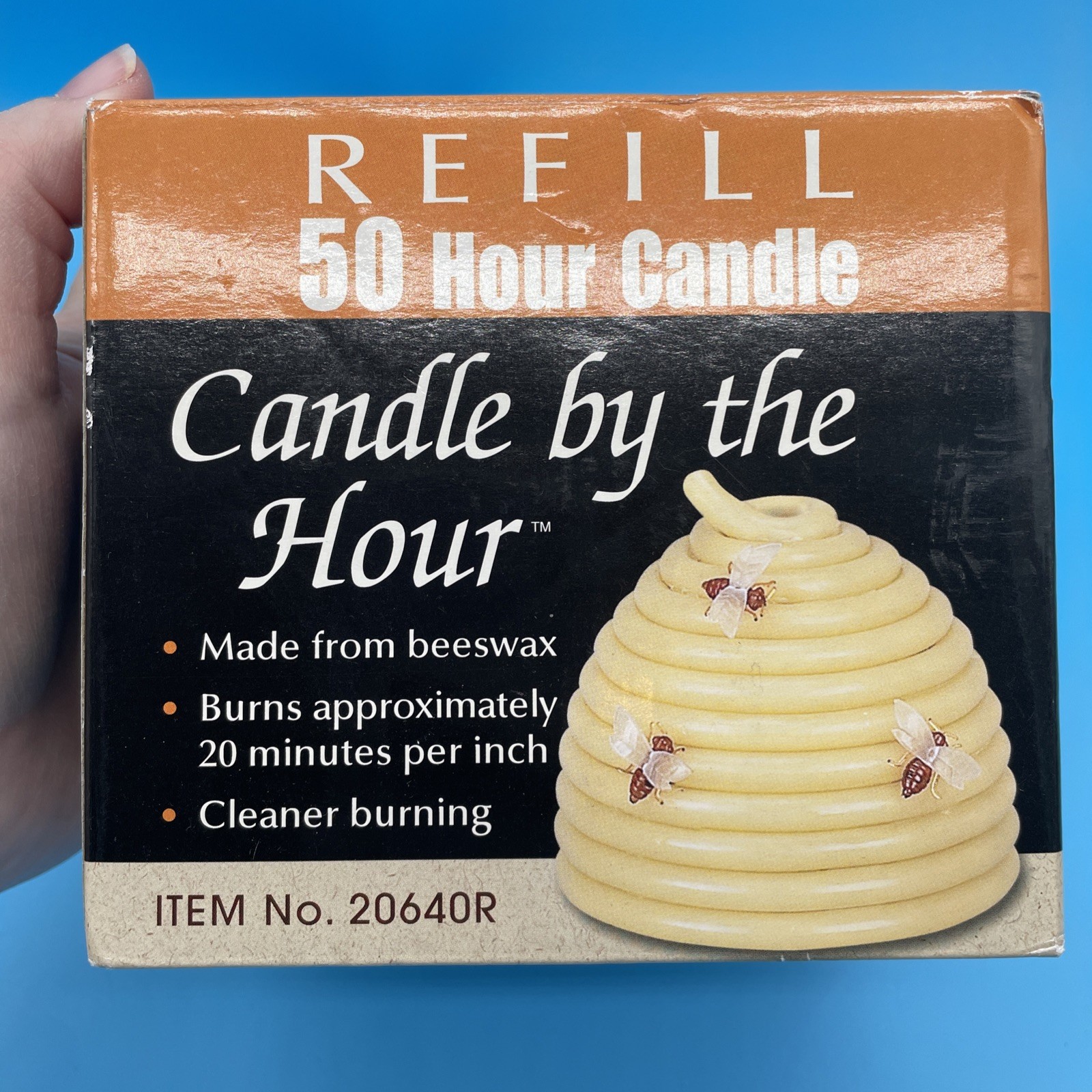 50-Hour Beehive Candle Refill, Eco-friendly Natural Beeswax Cotton Wick Eclipse