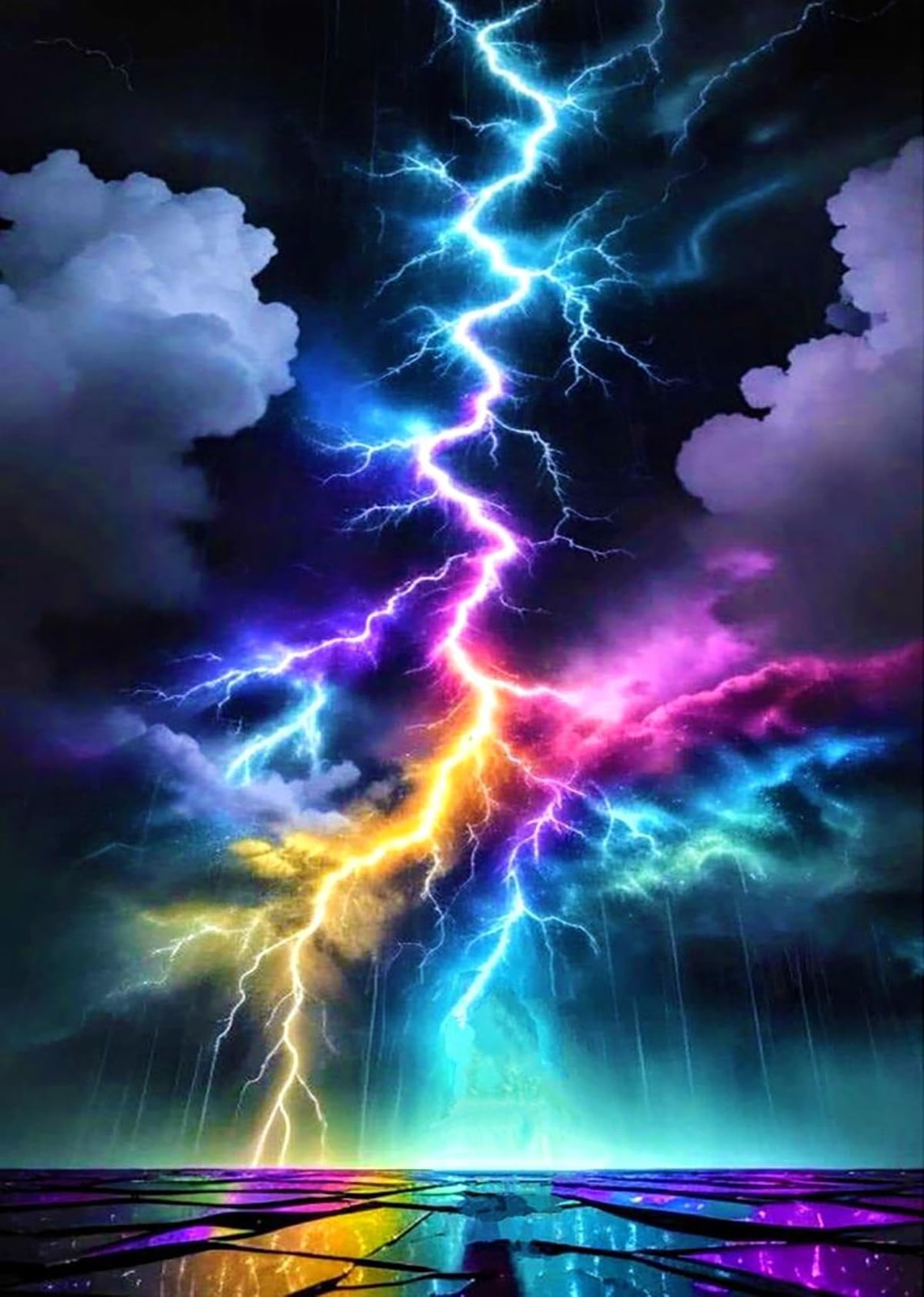 Diamond Art Painting Kits for Adults, Colorful Lightning 5D Diamond Painting …