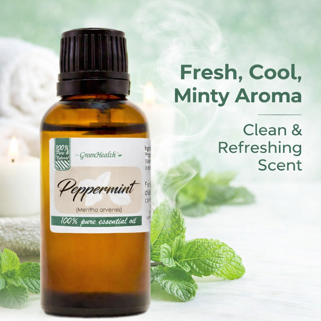 1 fl oz Peppermint Essential Oil 100% Pure – GreenHealth