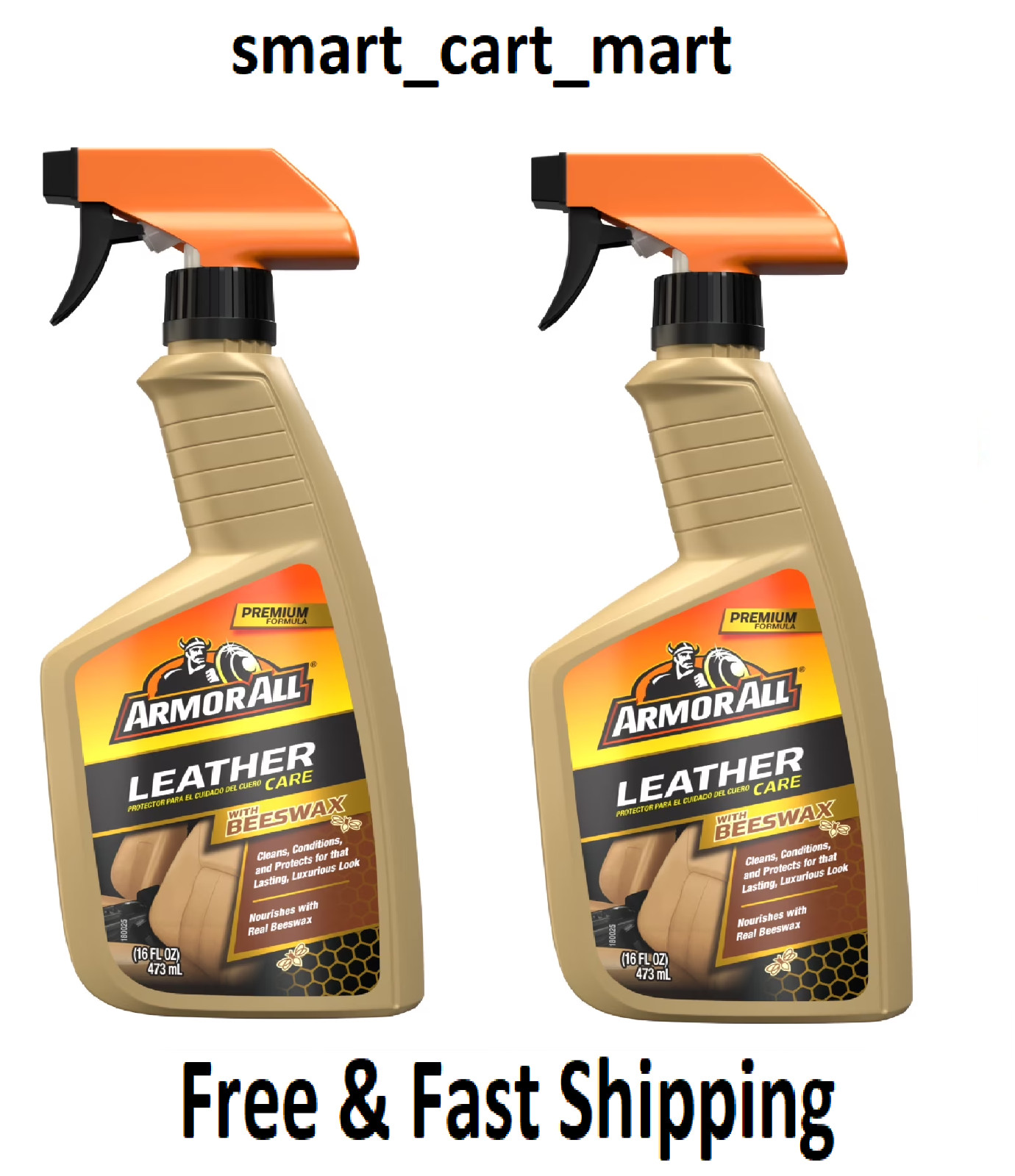 Armor All Car Leather Care Cleaner Spray Beeswax 16 fl oz each – 2 Pack
