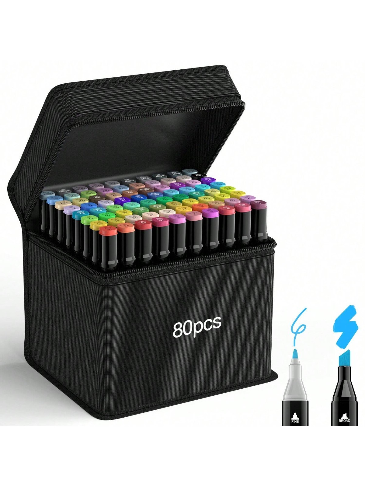 80/168/262 Colors Dual Tip Markers Drawing Markers Set Dual Tip Alcohol Markers