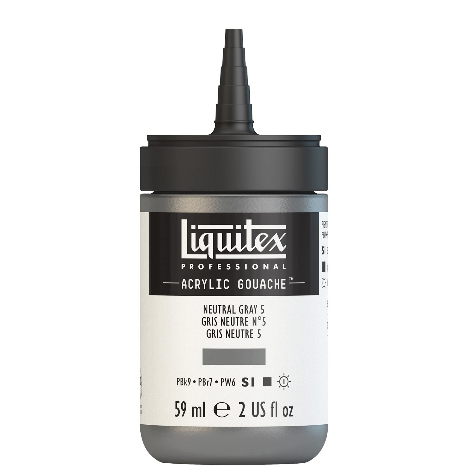 Liquitex Acrylic Gouache 2 Fl Oz Neutral Grey Matte Paint High Opacity