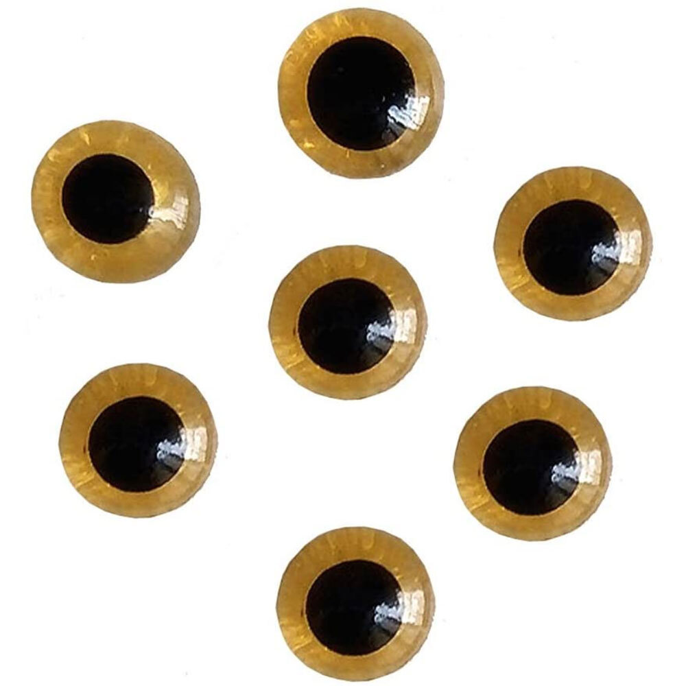 200Pack Amber Glass Eyes Kits For Needle Felting Bears Dolls Decoys Sewing 2-Box