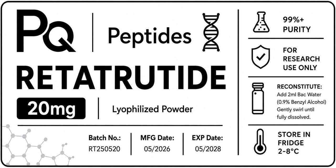 20 Custom Peptide Labels. Made to order!! FREE SHIPPING!!!