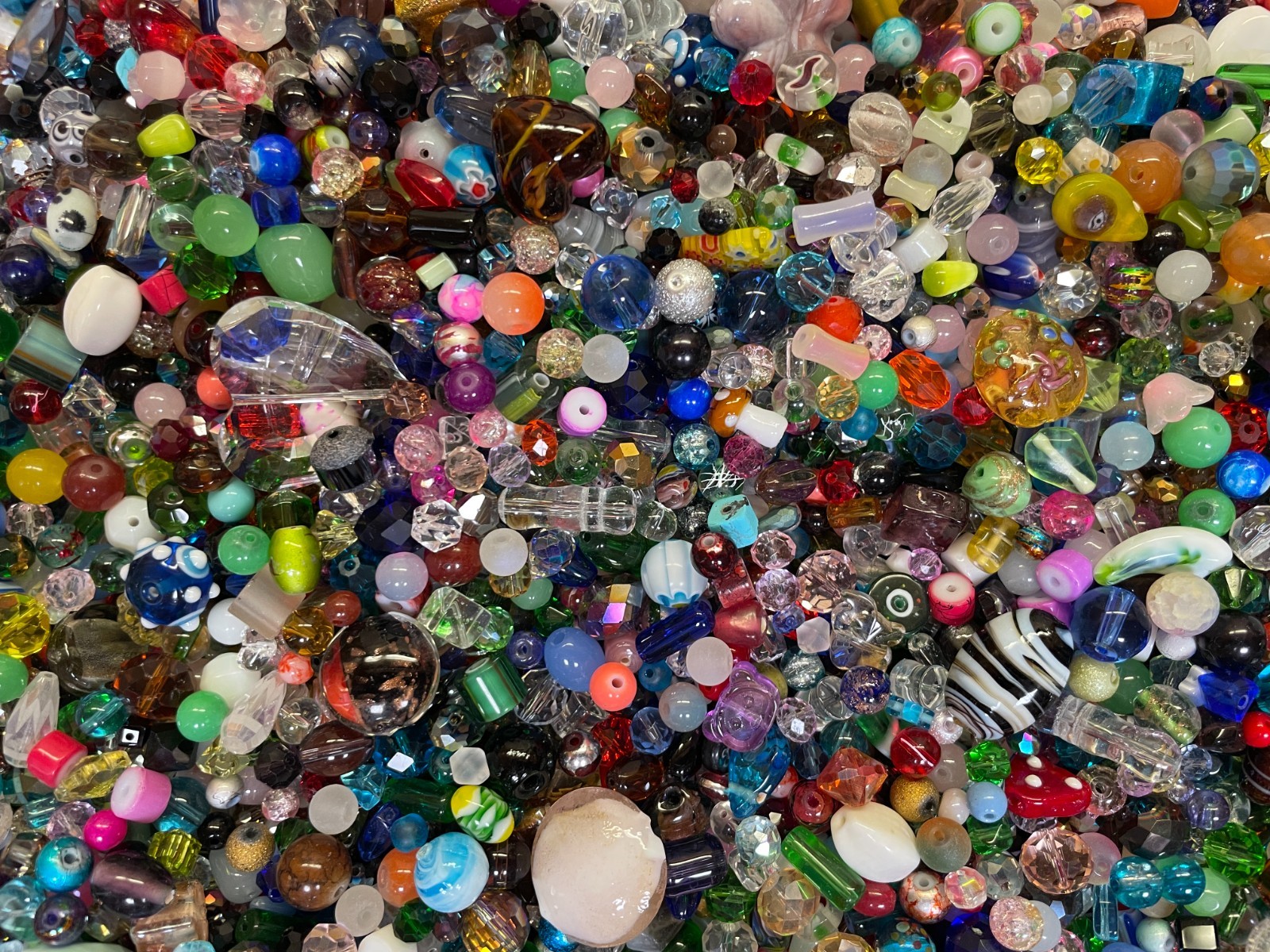 *~200~💕Piece Glass Loose Beads*7oz+ Bulk Mixed Lot #2 Craft Jewelry!!!😀*