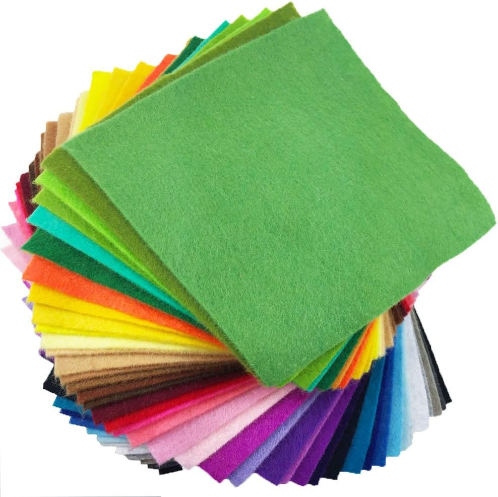 42Pcs1.4Mm Thick Soft Felt Fabric Sheet Assorted Color Felt Pack DIY Craft Se…