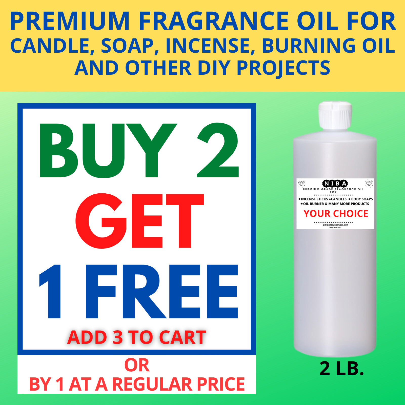 Fragrance Oil For Candle Soap Oil Burner Incense Stick Lotion Making 32 OZ. 2 LB