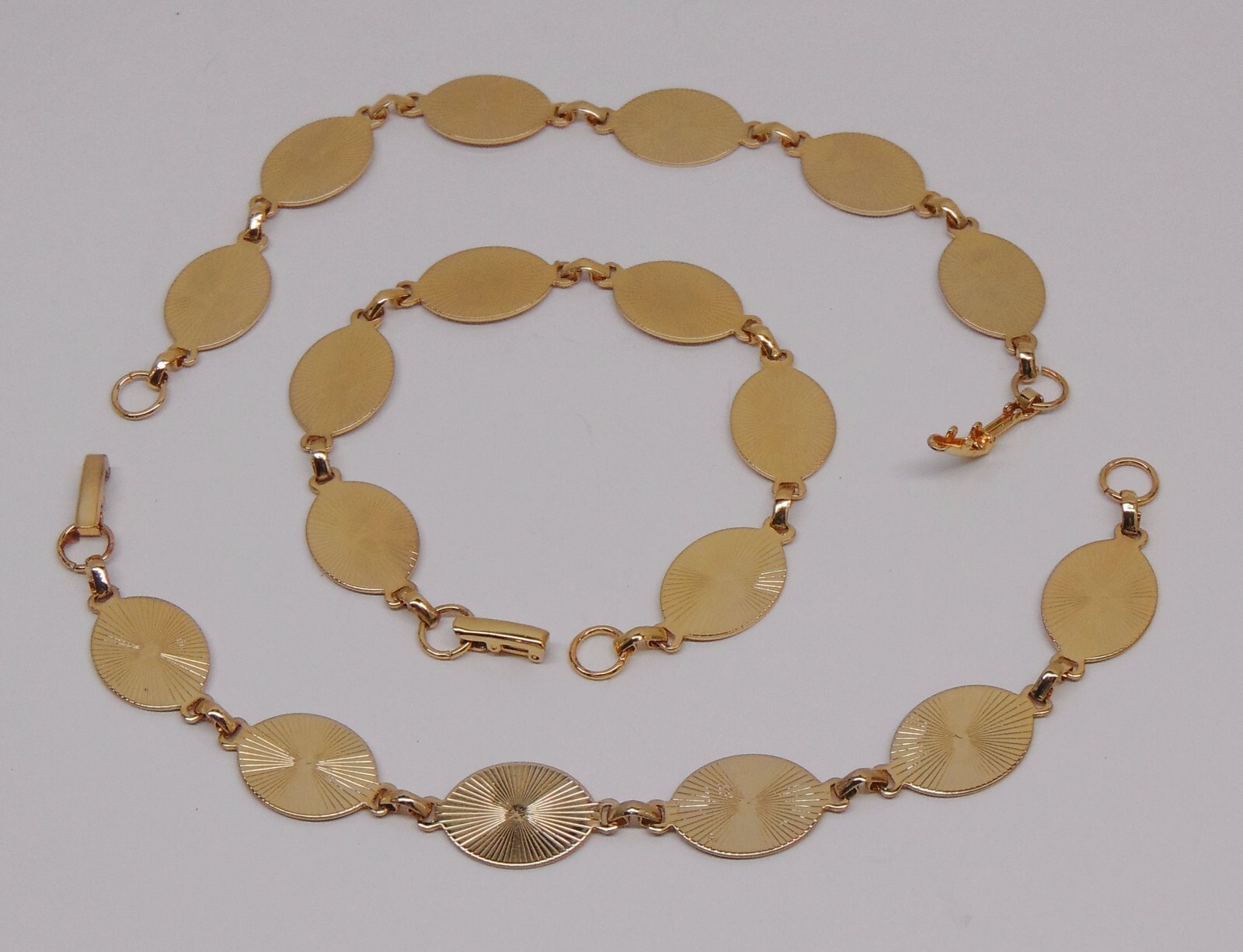 8 GOLD Bracelet Blanks Forms~ 20mm OVAL PADS ~ 6 discs to Glue Beads Cabs etc