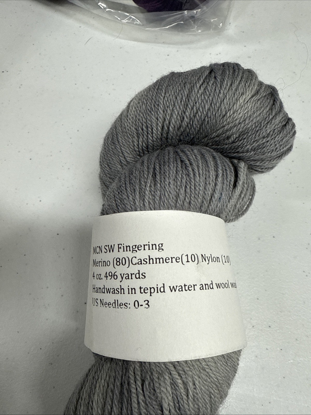 Kim Dyes Yarn MCN SW Fingering 2 Skein Lot Shades Grapefruit And Dove Gray
