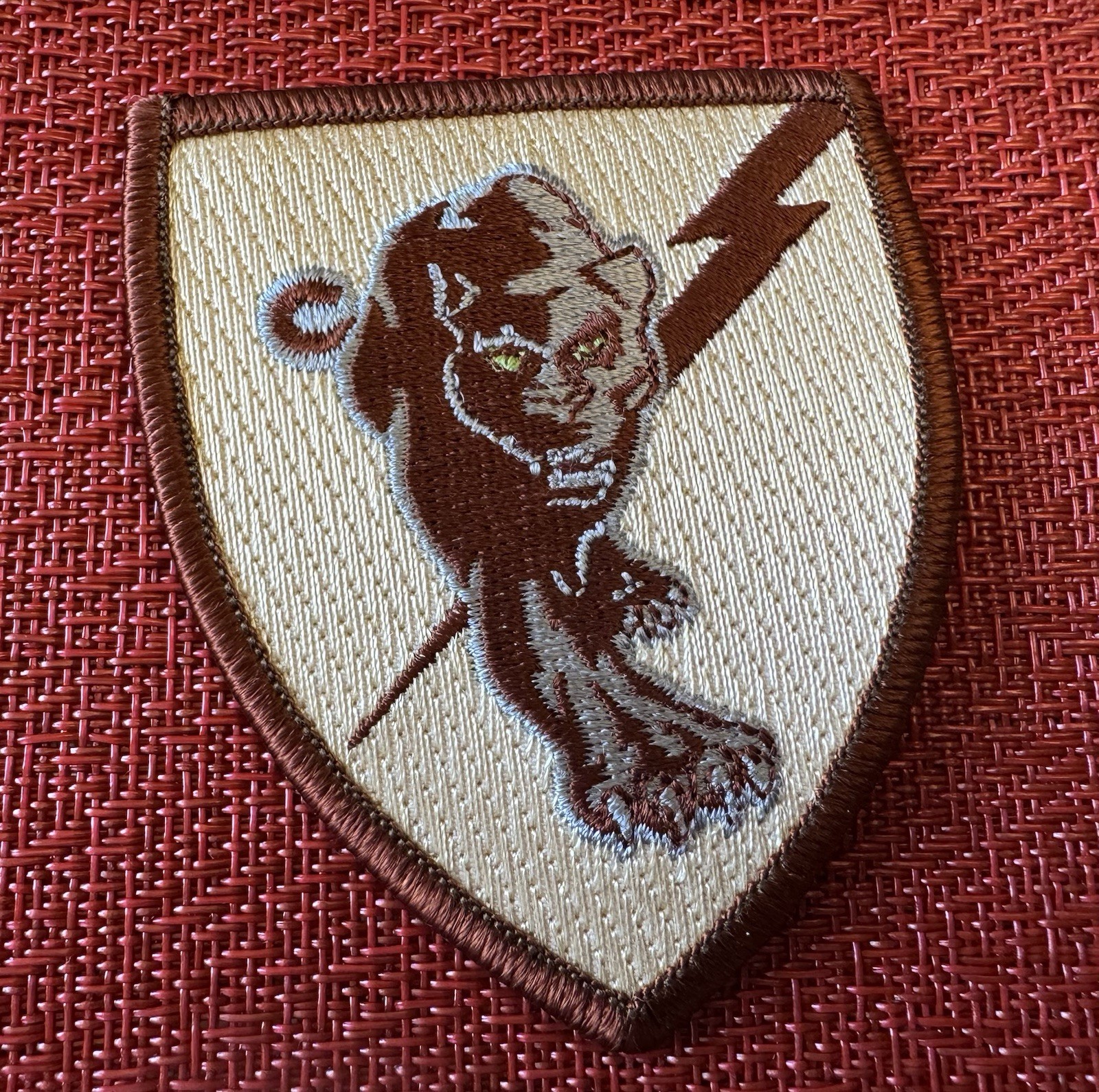 Cat Panther Lightning ⚡️ Iron On PATCH Unknown Logo Origin Quality Embroidered