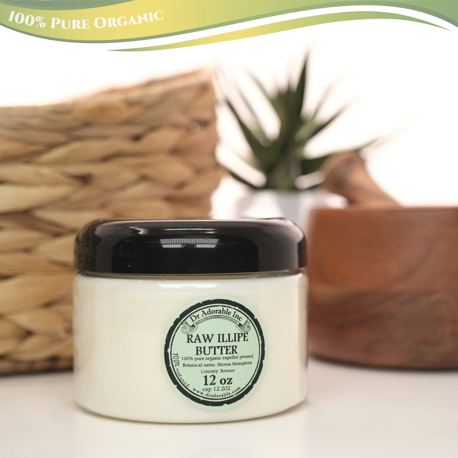 Pure Illipe Butter Cold Pressed Organic 2 oz 4 oz 8 oz 12 oz 1Lb up to 12 Lb