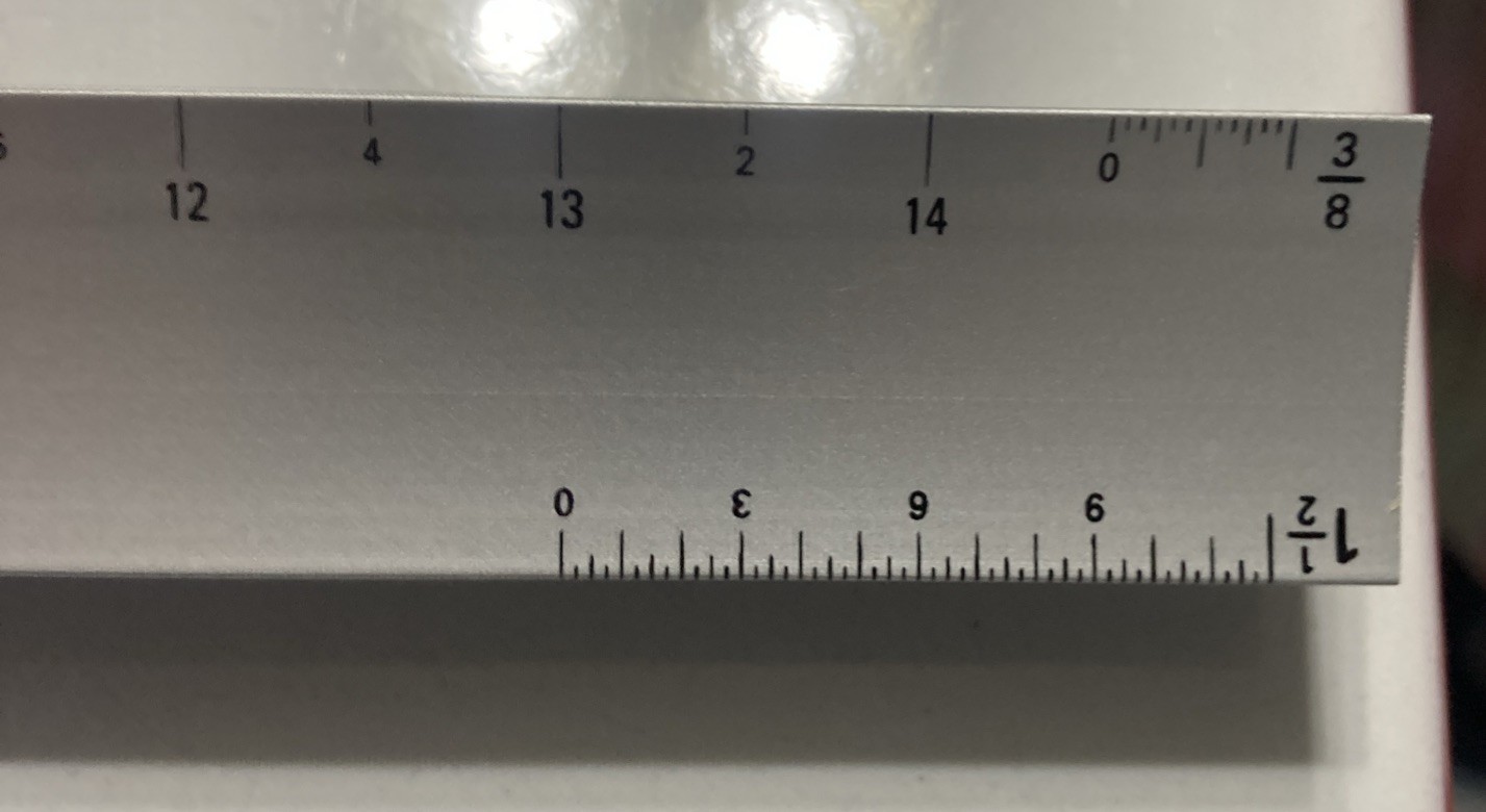 ALUMICOLOR 3030 ARCHITECT SCALE HOLLOW ALUMINUM 12 INCH RULER