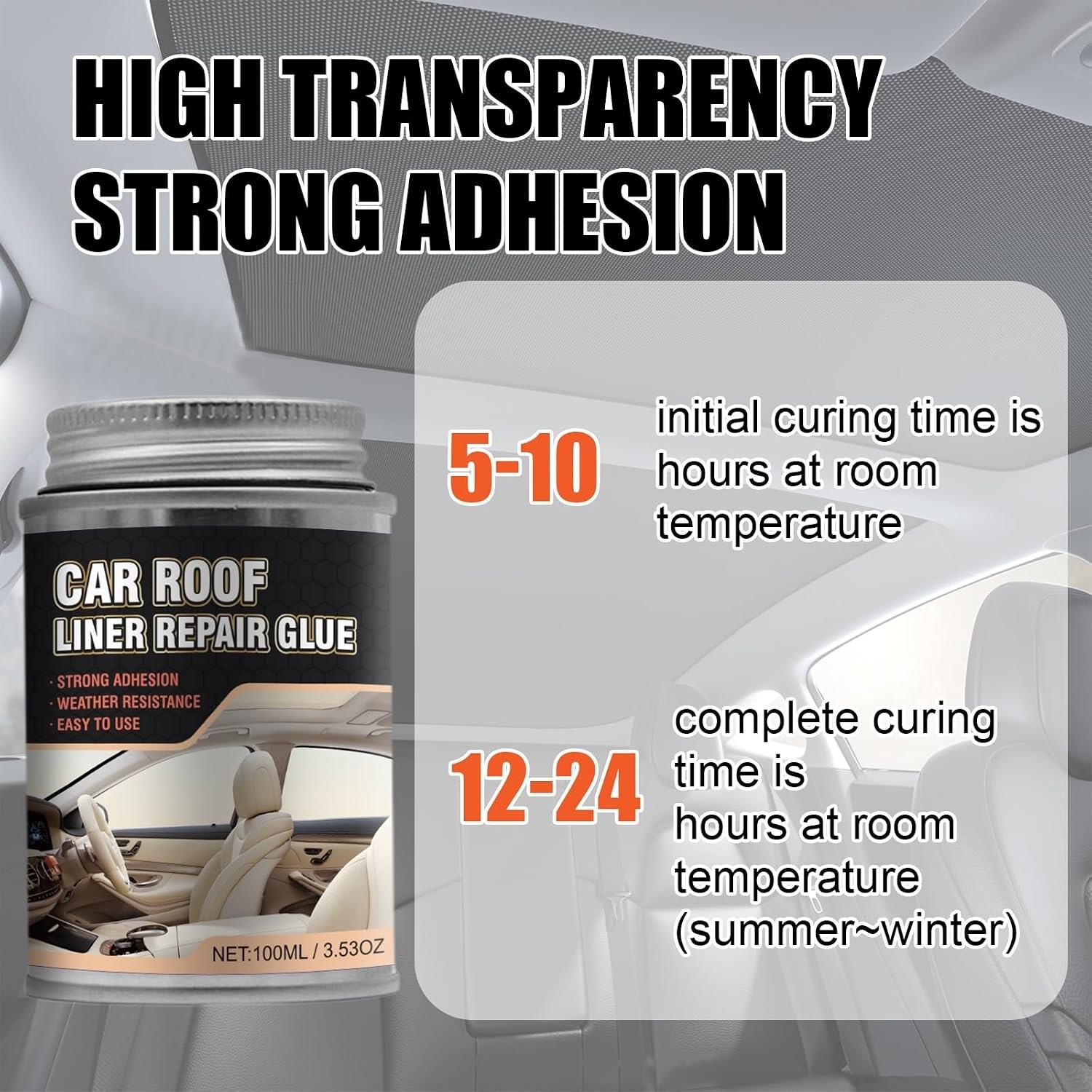 Quick Repair Glue for Automotive Interiors Waterproof High Viscosity 100ml