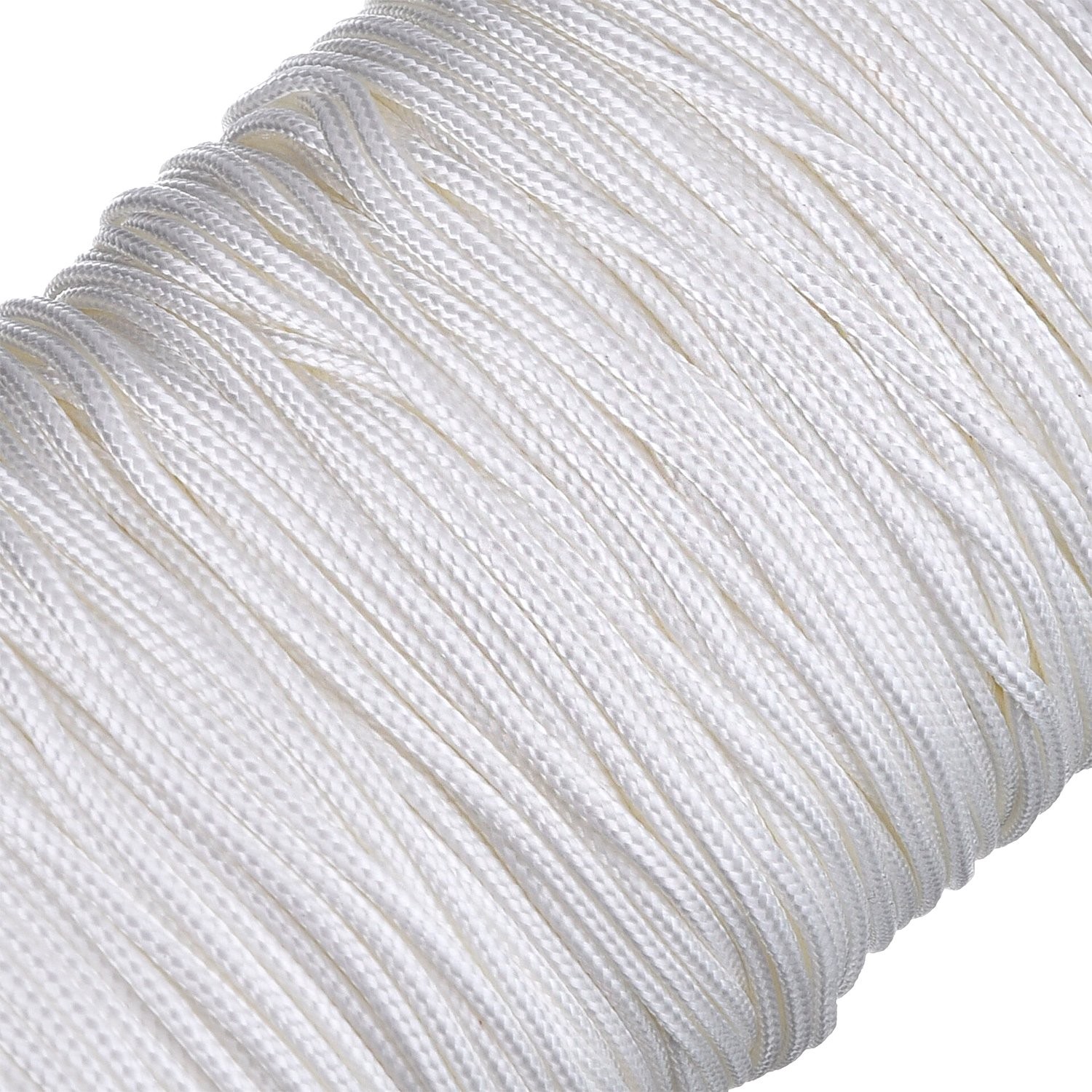 109 Yards White Braided Blind Cord 1.4mm for Window Shades Crafts Gardening