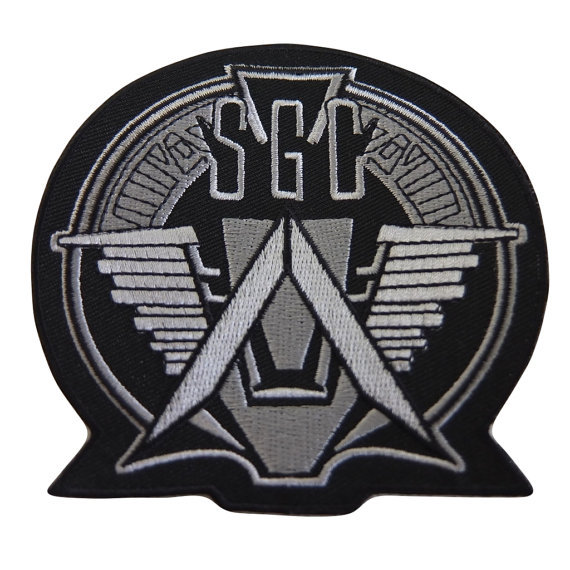 Stargate SG-1 Television Show Stargate Command Logo SGC Embroidered Patch 4″