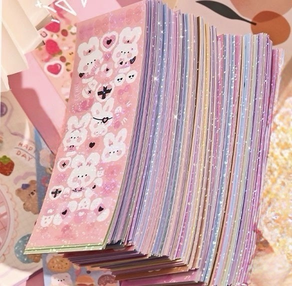 10sheets Mixed Korean Cute Deco Photo Cards Scrapbook Stickers