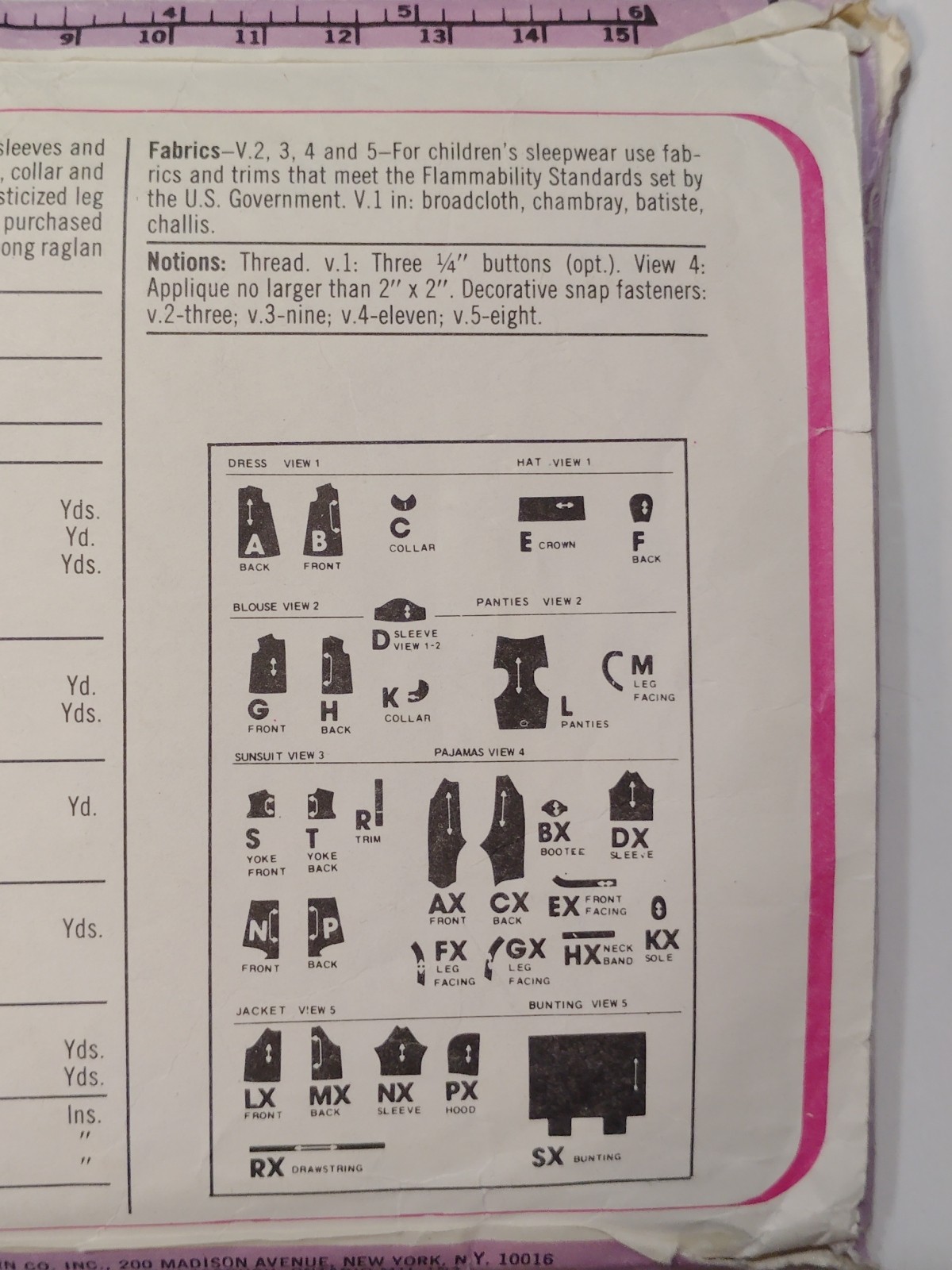 Simplicity 8494 Sewing Pattern Layette Infants NB 1M 2M 3M VTG Cut Sleeper Dress