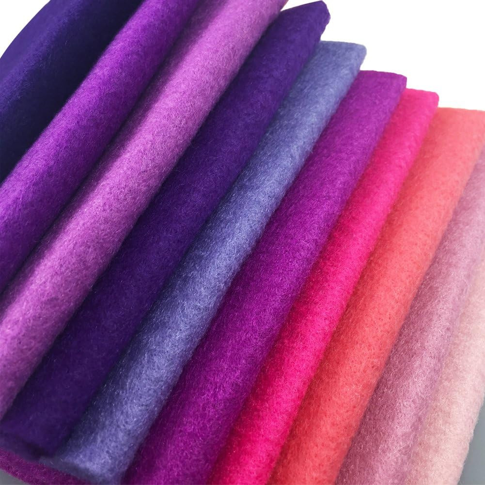 42Pcs1.4Mm Thick Soft Felt Fabric Sheet Assorted Color Felt Pack DIY Craft Se…