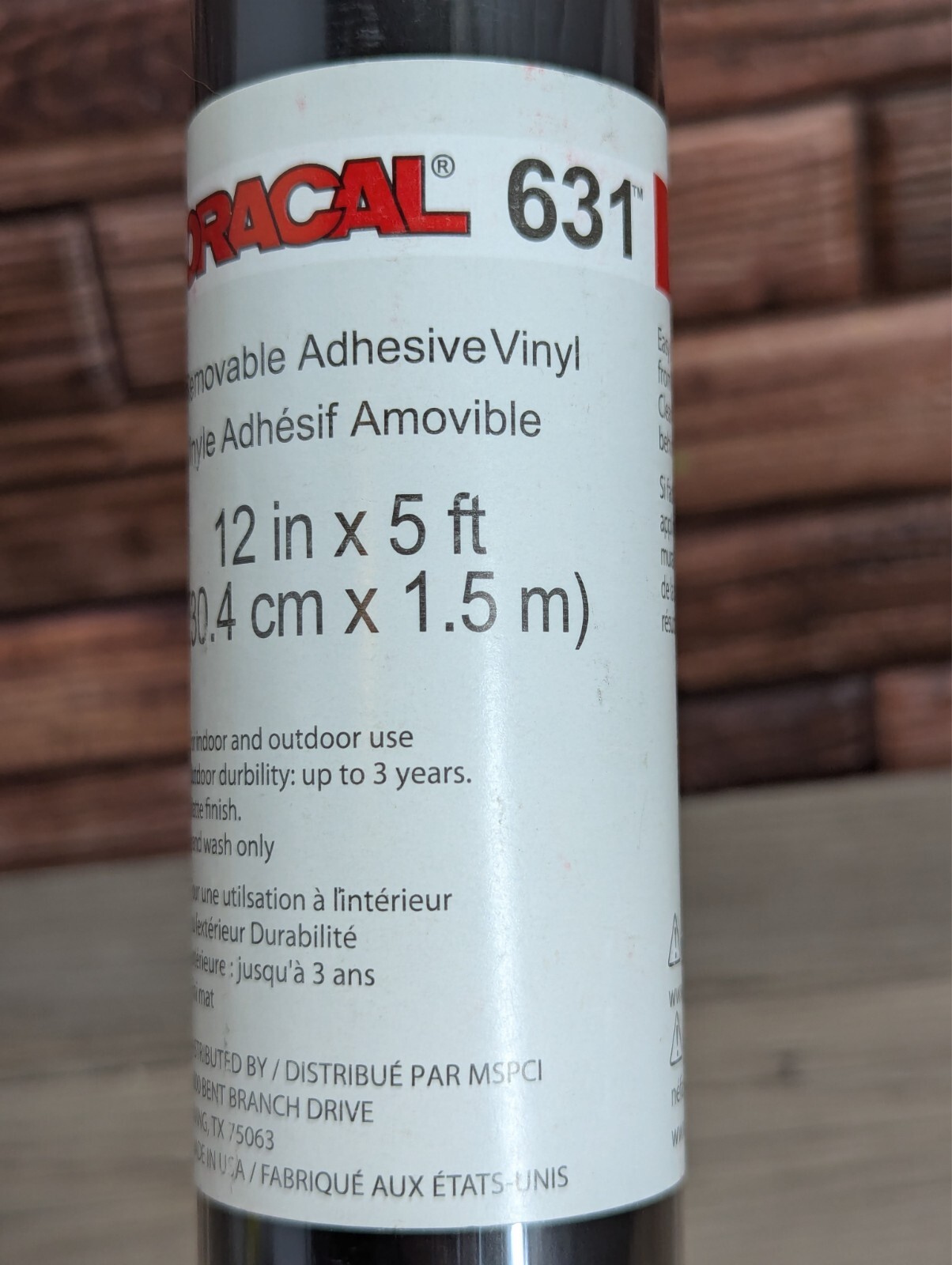 Oracal 631 070 Black & 010 White Vinyl 12″ x 5′ Removable Adhesive Vinyl Roll
