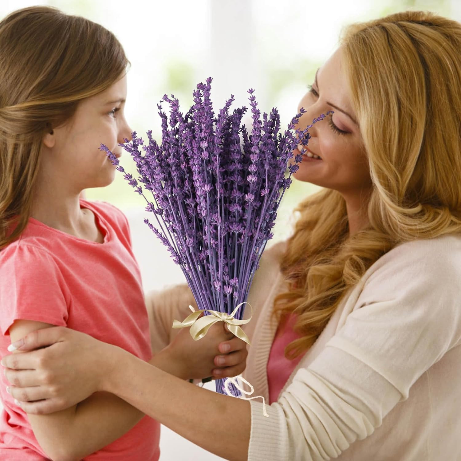 Dried Lavender Flowers, Preserved Lavender Bouquet 15-17 Inches, Purple Lavender