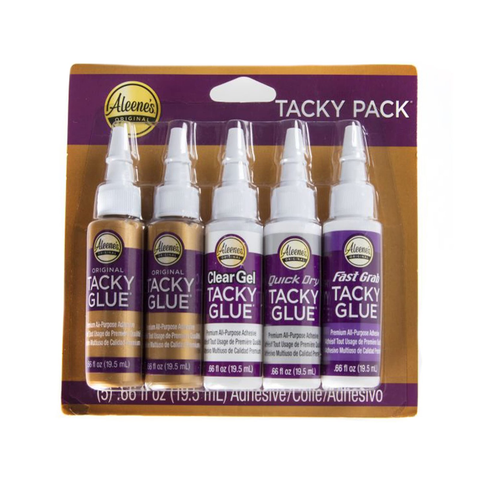 Aleene’s Tacky 5-Piece Trial Pack, All Purpose Glue for Crafts and DIY Projects,