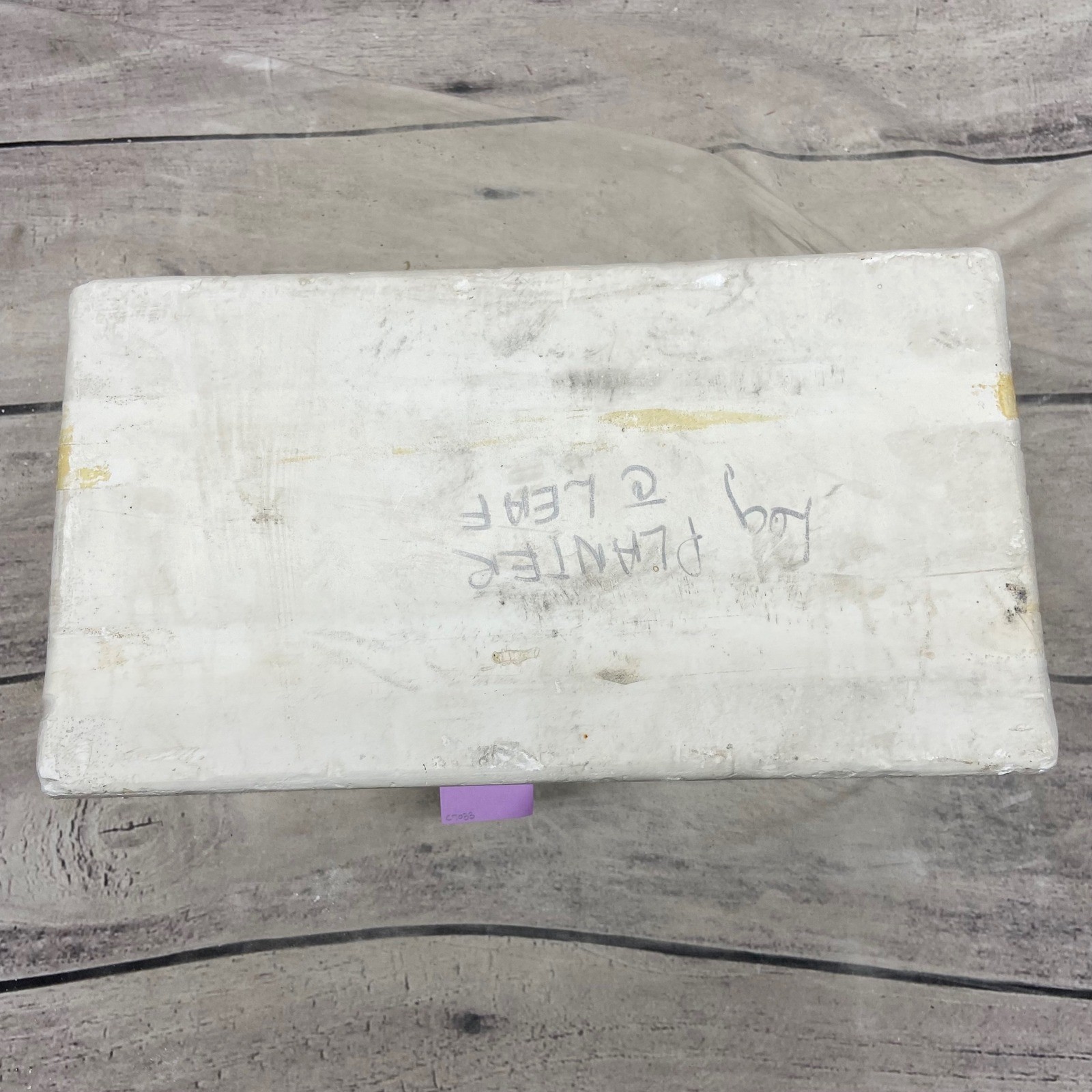Vintage Ceramic Slip Casting Mold Log Planter with Oak Leaf and Acorn Detail