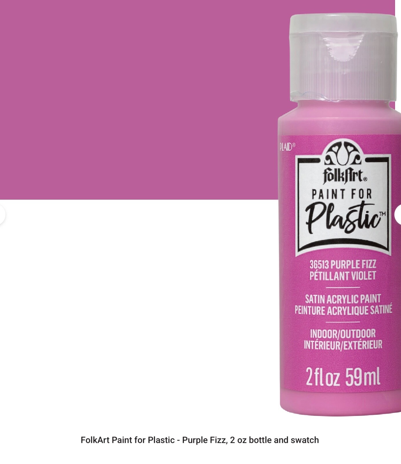 Paint For Plastic by FolkArt, Works Better on Plastics! Build a Set/CHOOSE COLOR