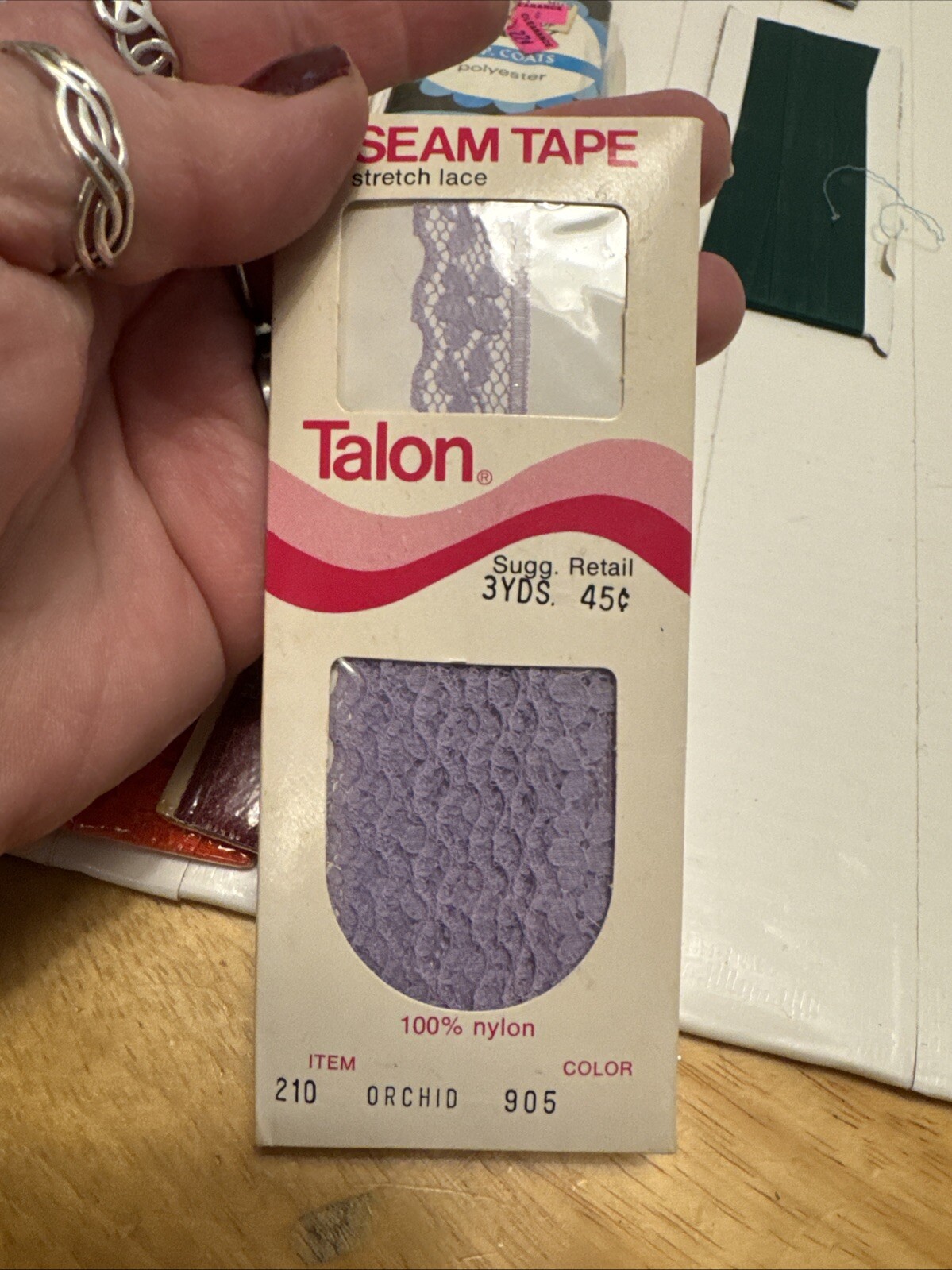 Vintage Seam Binding Lace & Tape Lot Of 8 Varies Colors-Some NIP-FREE SHIPPING
