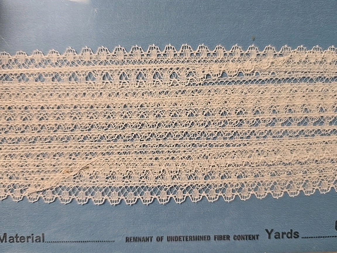 Lace Off White Ivory 1/4″ wide 6 yds on the card sewing new sealed