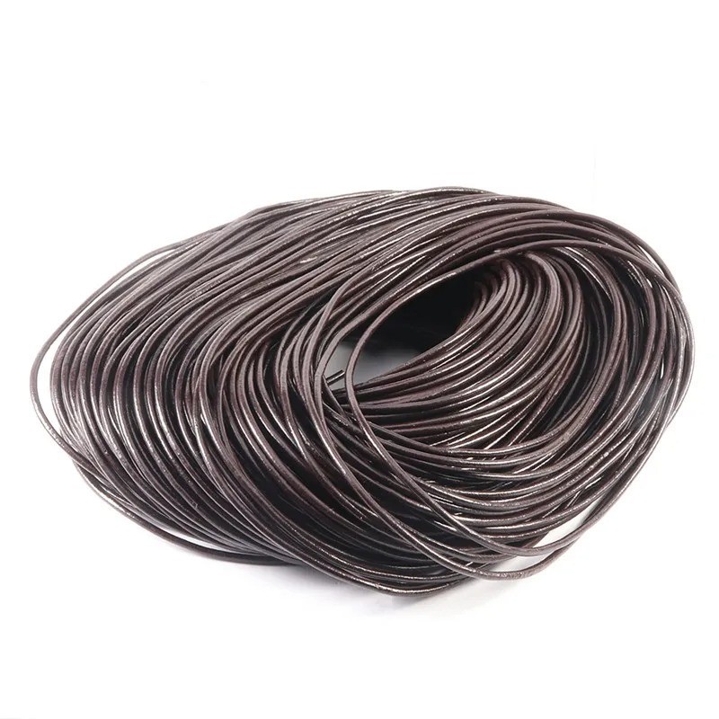 Round Genuine Leather Cord for DIY Jewelry Necklace / Bracelet Making String