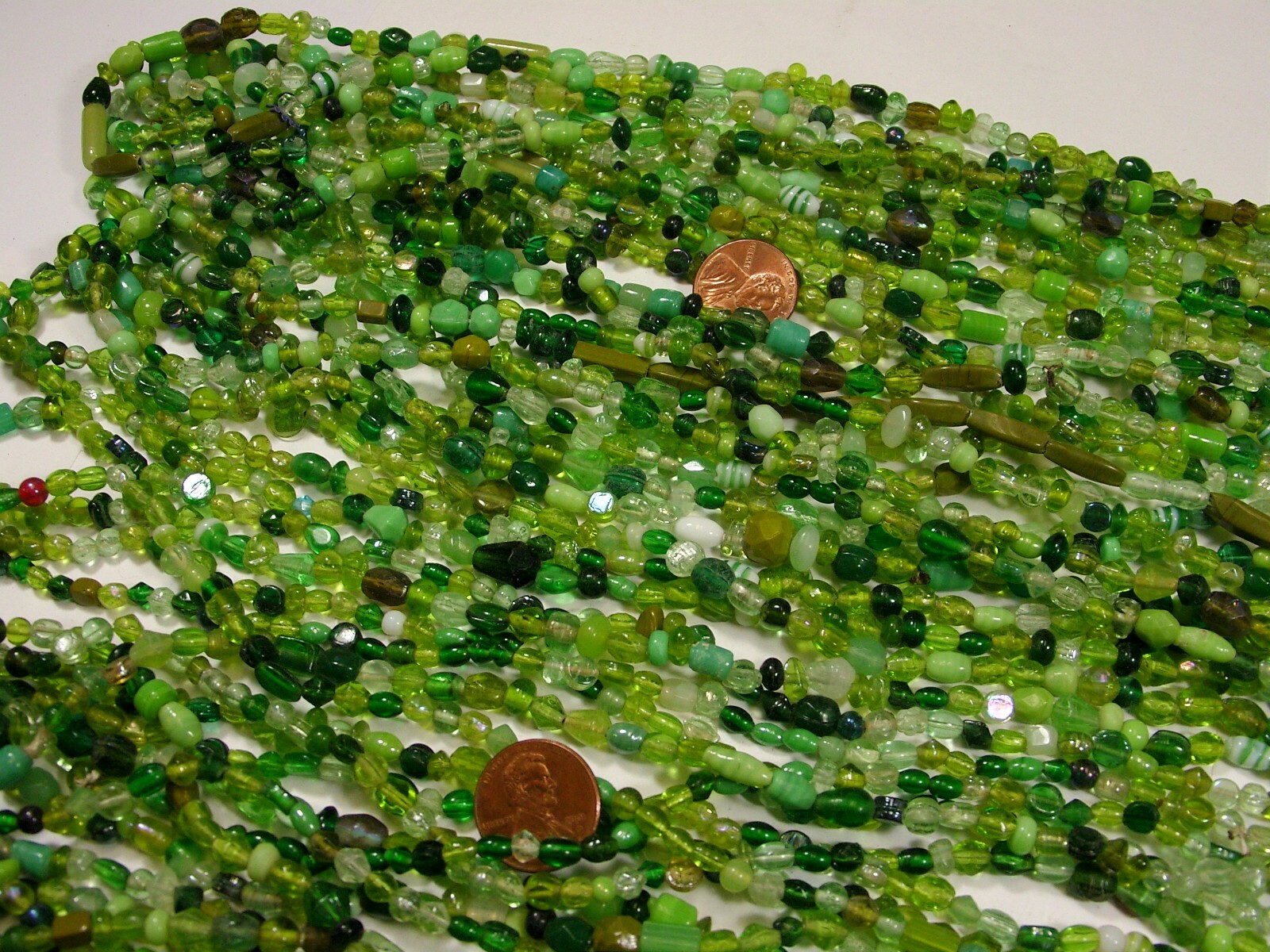 30 Strands 36″ India Handmade Assorted Color Glass Beads Wholesale Bulk (CT-45)