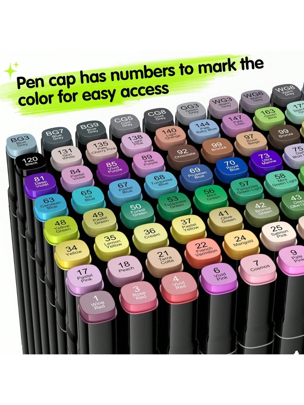 168 Colors Art Markers Pens, Dual Tips Alcohol Markers Permanent Sketch Markers