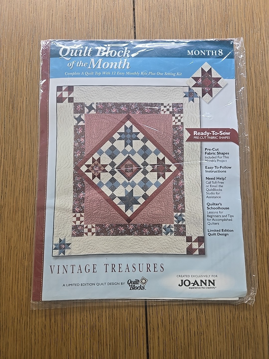 Joann Fabrics Quilt Blocks Quilt Of The Month Vintage Treasures Blocks 1-12