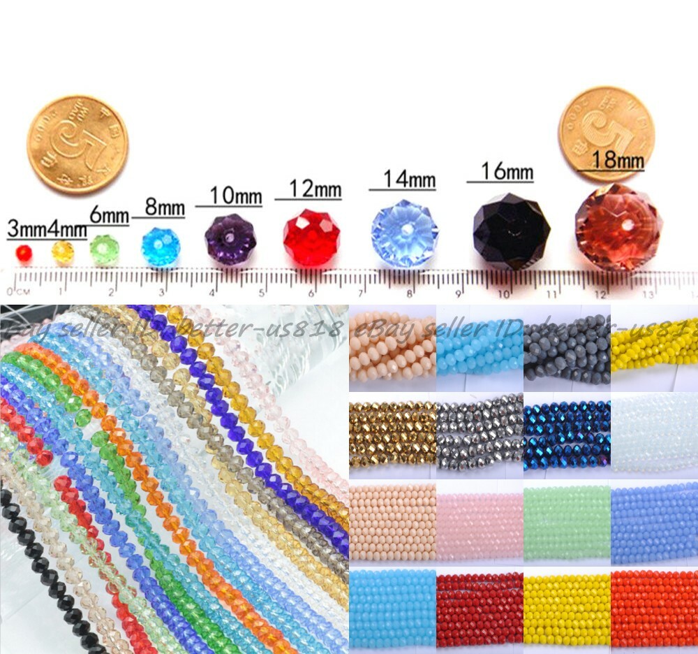 Wholesale Quality Czech Crystal Faceted Rondelle Spacer Beads 4MM 6MM 8MM 10MM
