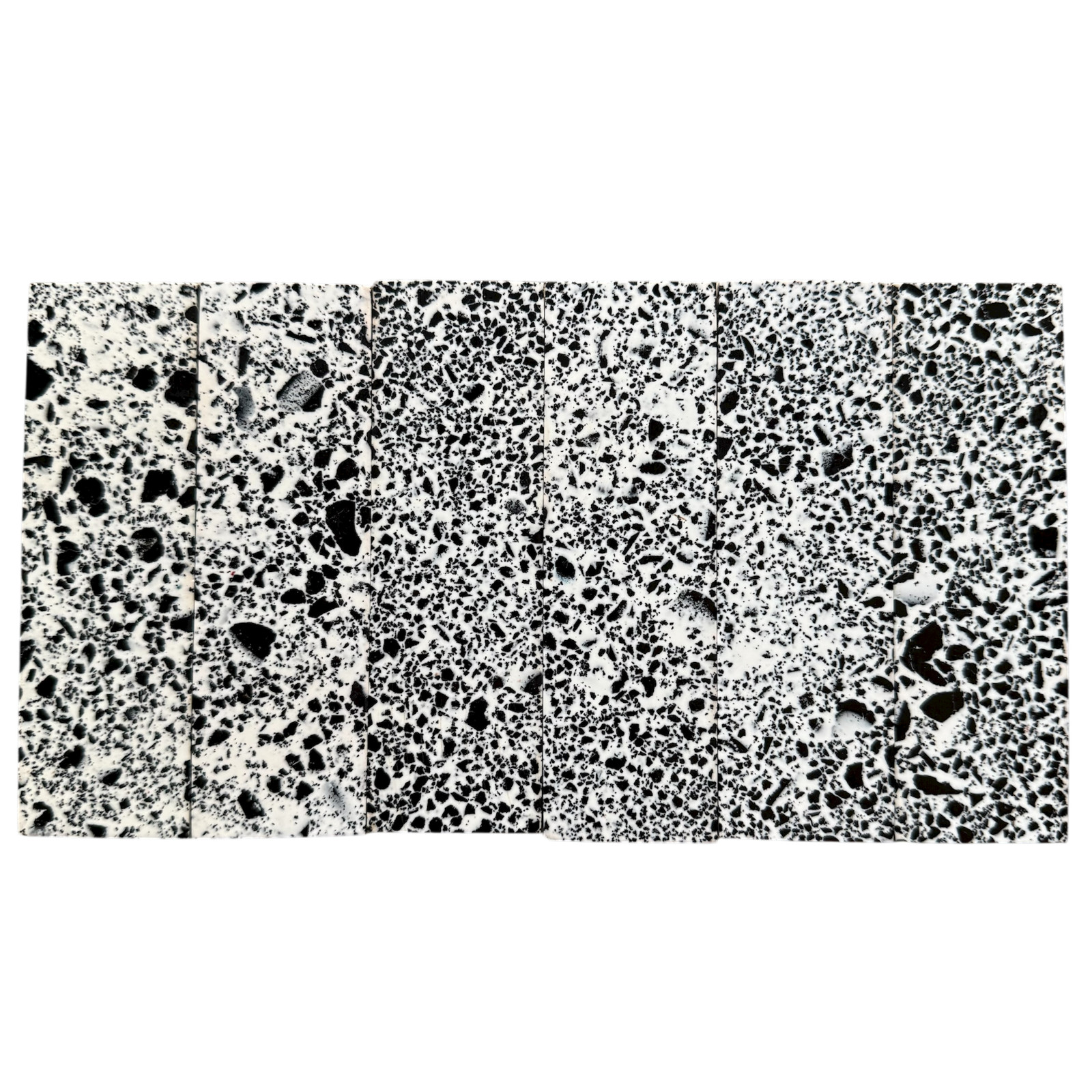 White Black Resin Knife Scale Blank Pair 5″ Acrylic Crafting Material Set