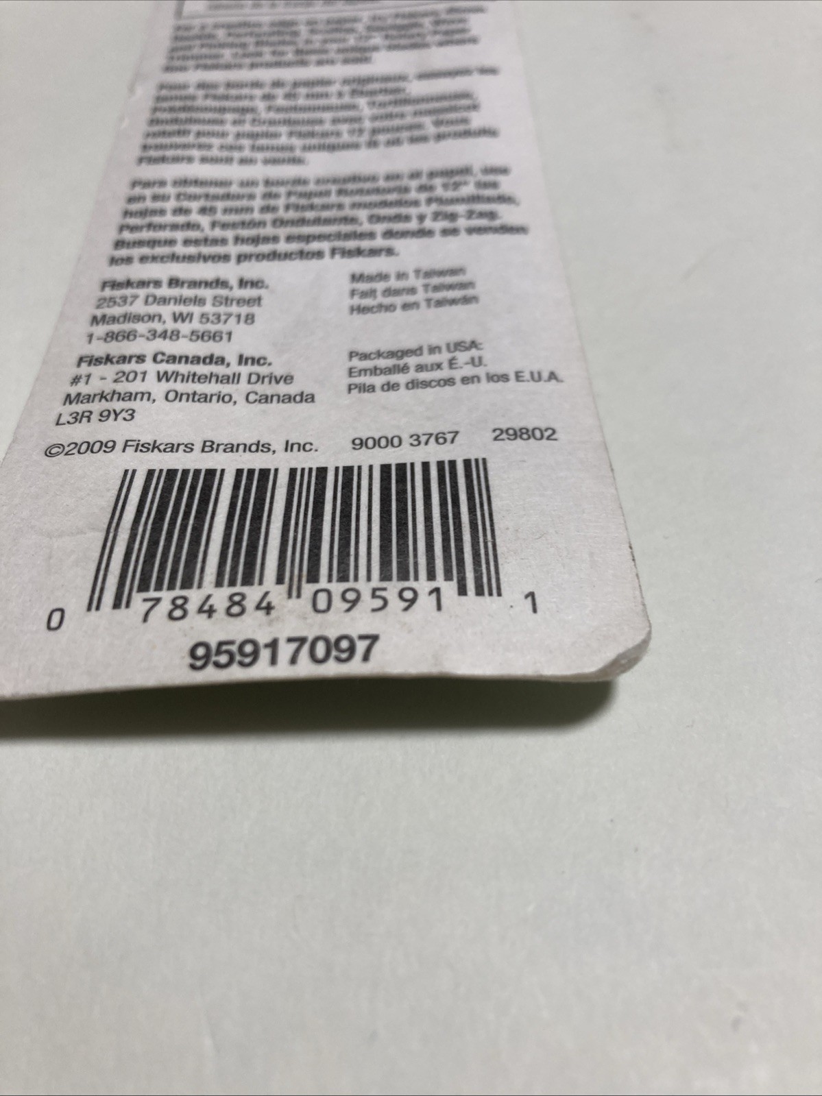 2 PACK Fiskars 12″ Rotary Trimmer Mat Refills 9591, Brand New Old stock