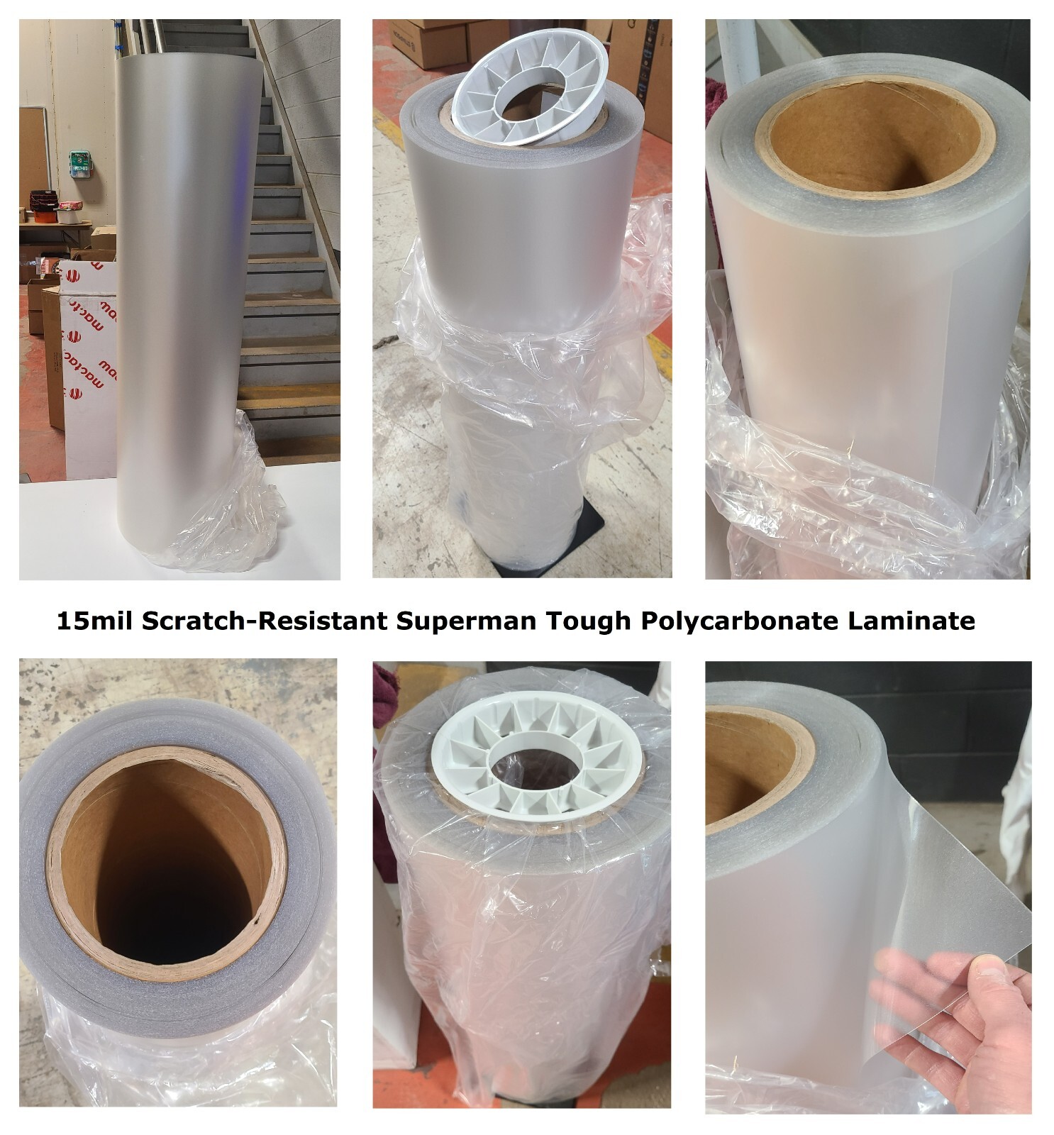 15mil Polycarbonate Matte Velvet Textured Self-Adhesive Laminate (CHEAP ROLLS)