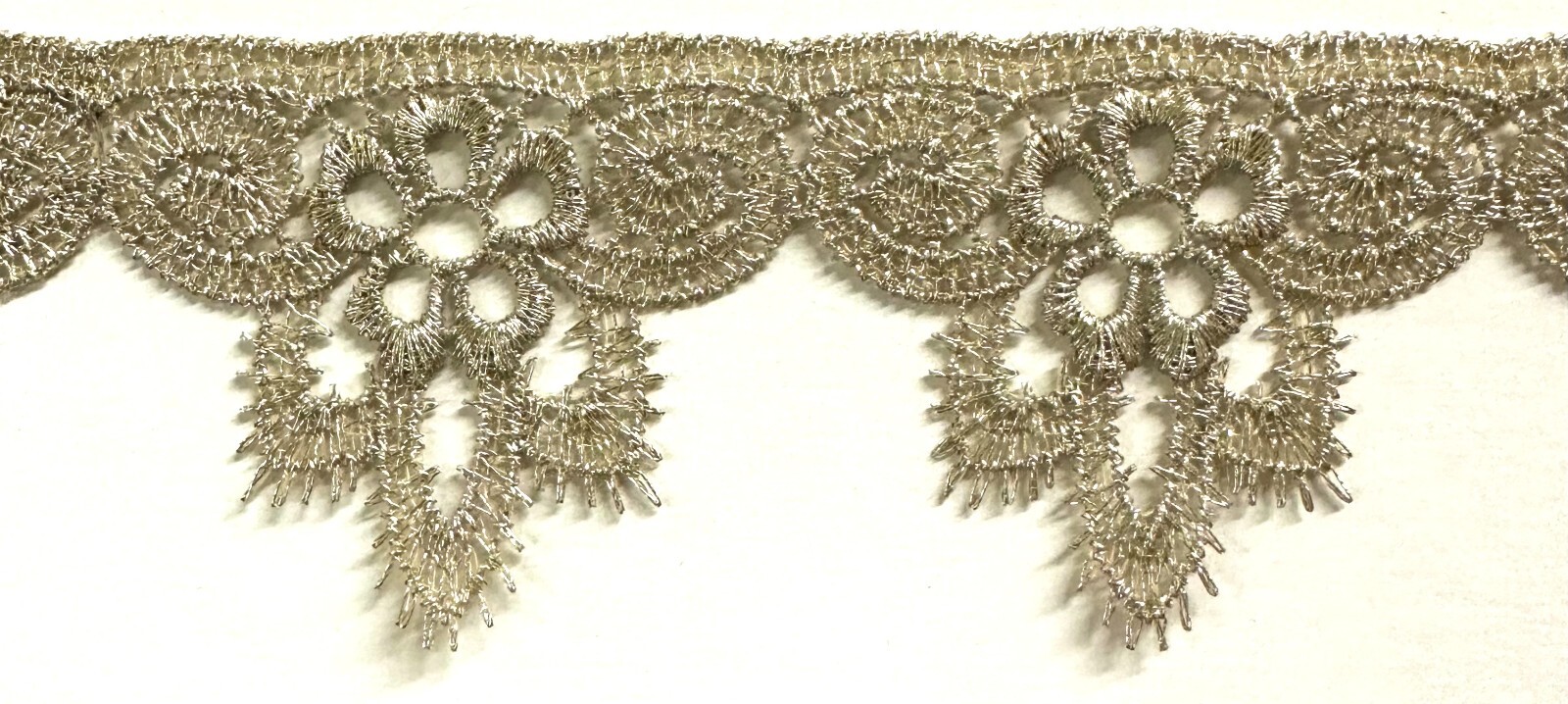 1-3/4″ Metallic Venice Venise Lace Trim – Color: GOLD – 6 Continuous Yards!