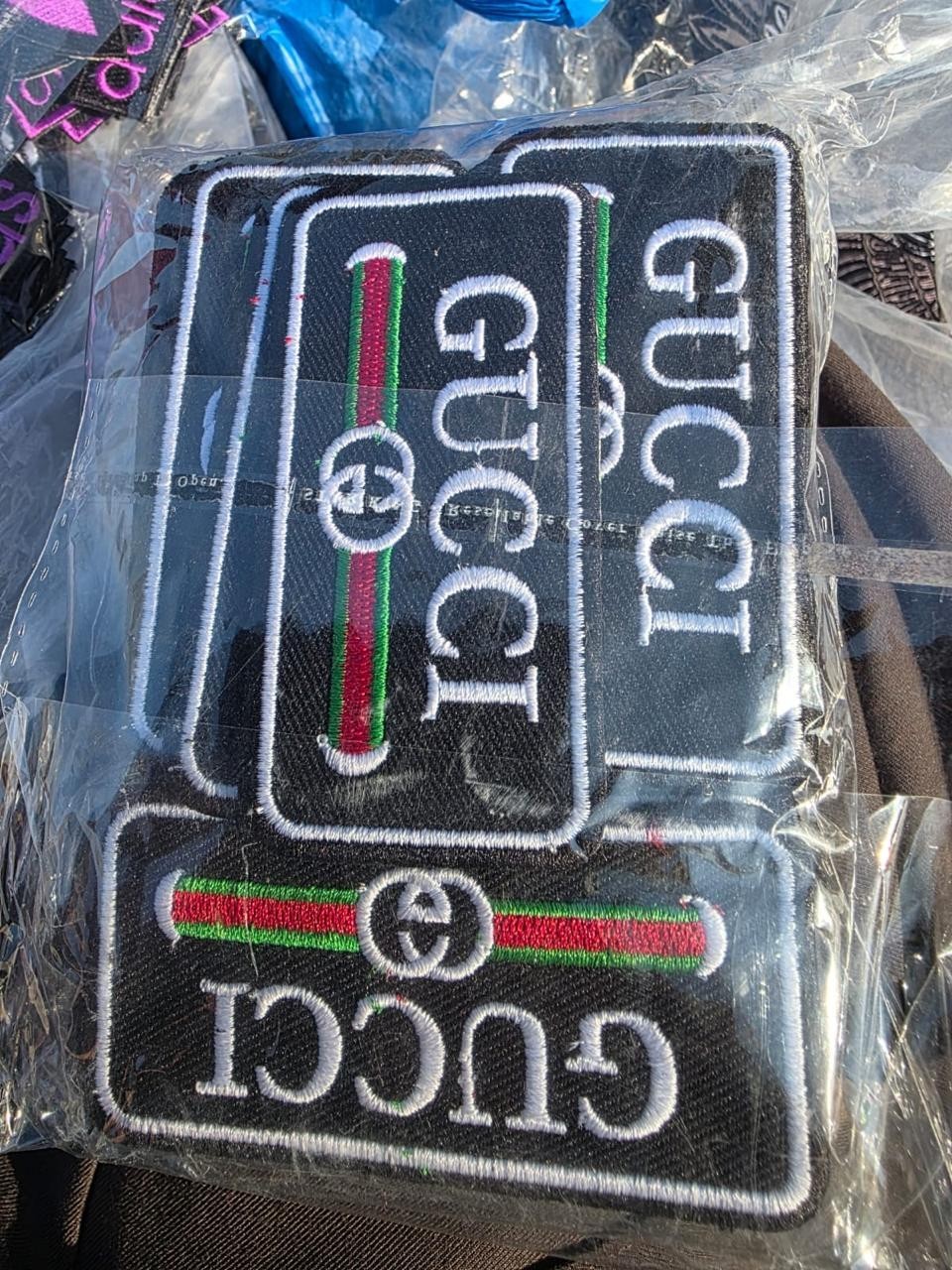 Gucci Vintage Embroidered Patch Iron On Sew On Badge Set of 2