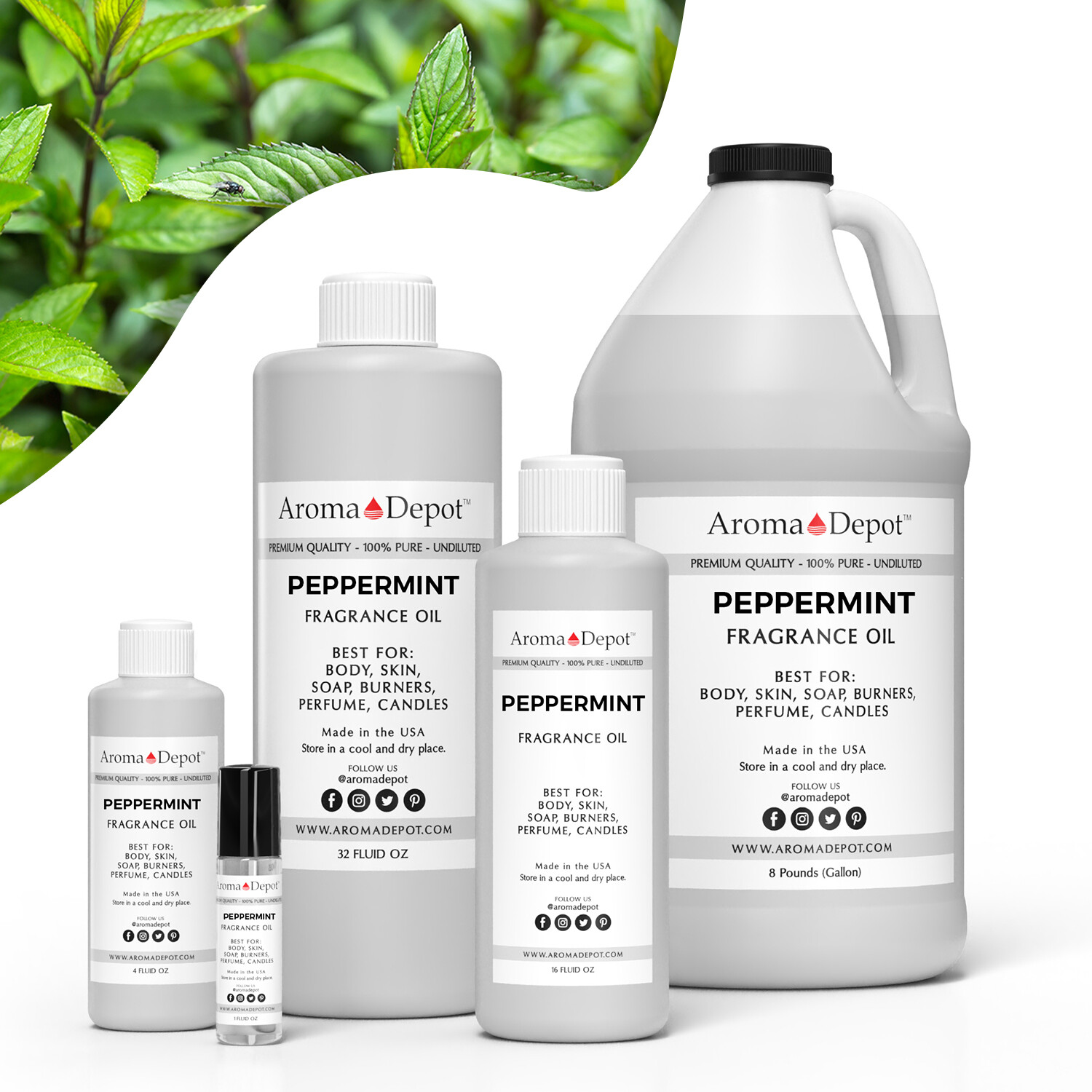 Peppermint Fragrance oil For Body Oil ,Candle, Soap, Bath Bomb Incense Diffuser