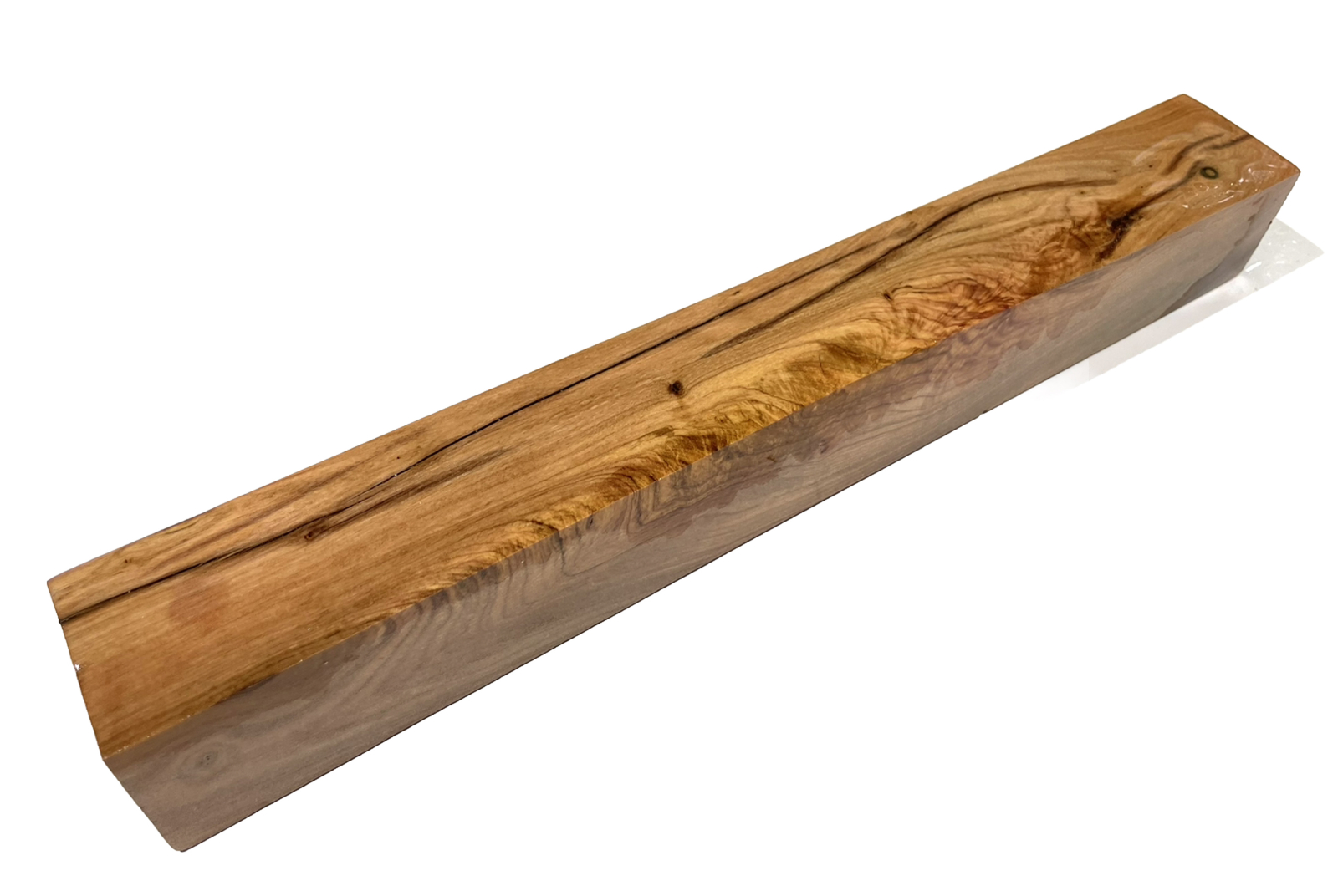 Wild Olivewood turning blank 1-7/16″ x 1-7/16″ x 11-3/4″ (i18) See Description