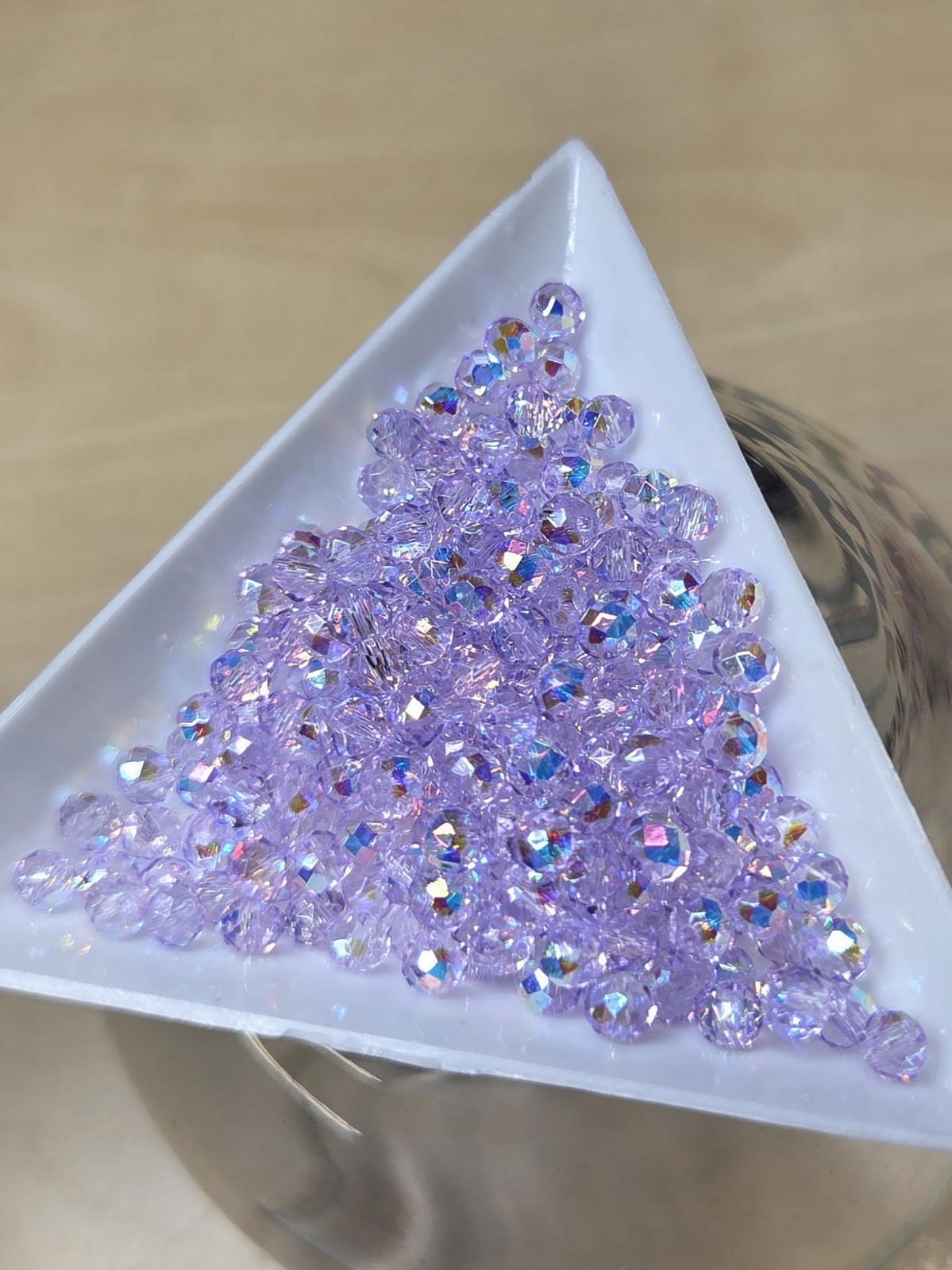 4mm AB Coated Glass Beads ~ Take All 6 Colors (~600pcs In Total)